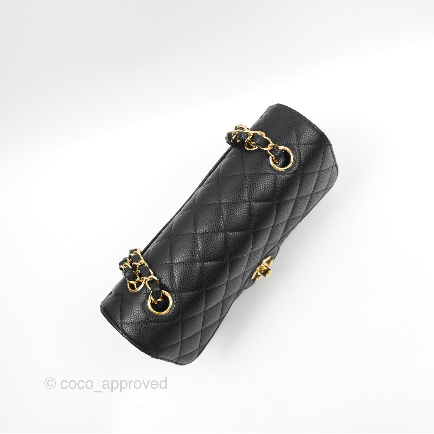 Chanel Small Classic Quilted Flap Black Caviar Gold Hardware