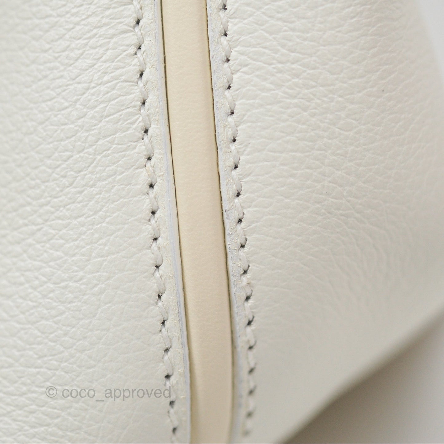 Hermès 24/24 21 Mini Blanc 01/ Nata I2 Evercolor/ Swift Palladium Hardware