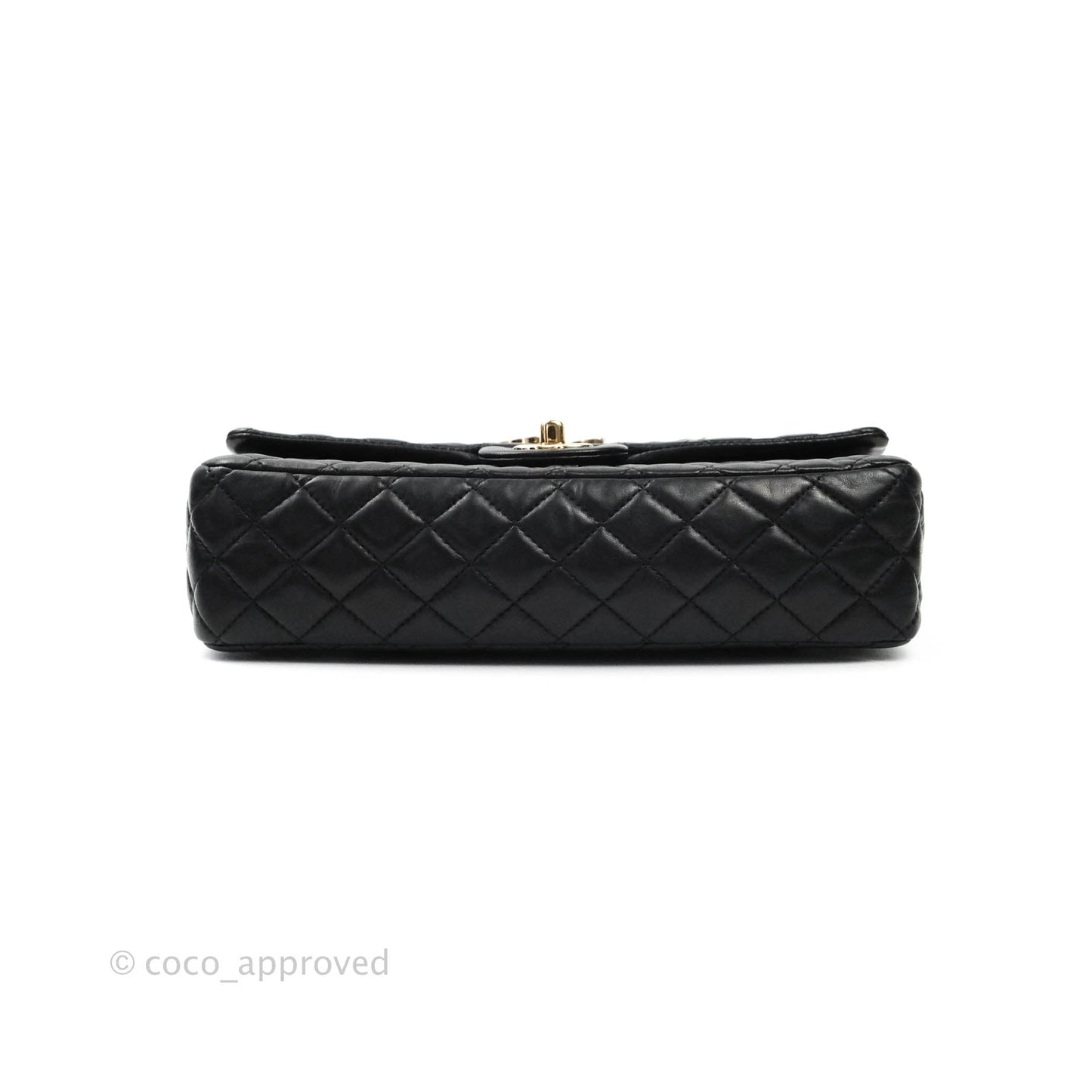 Chanel Classic M/L Medium Quilted Black Flap With Valentines Charms Lambskin Gold Hardware