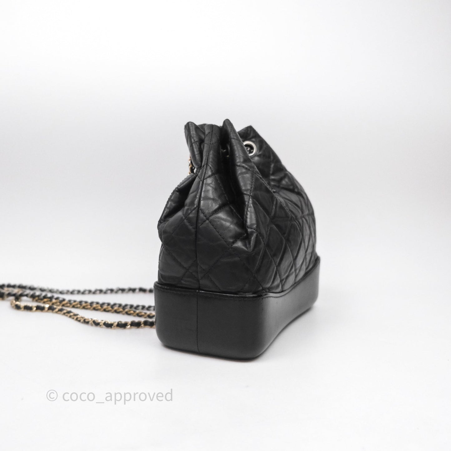 Chanel Small Gabrielle Backpack Black Aged Calfskin