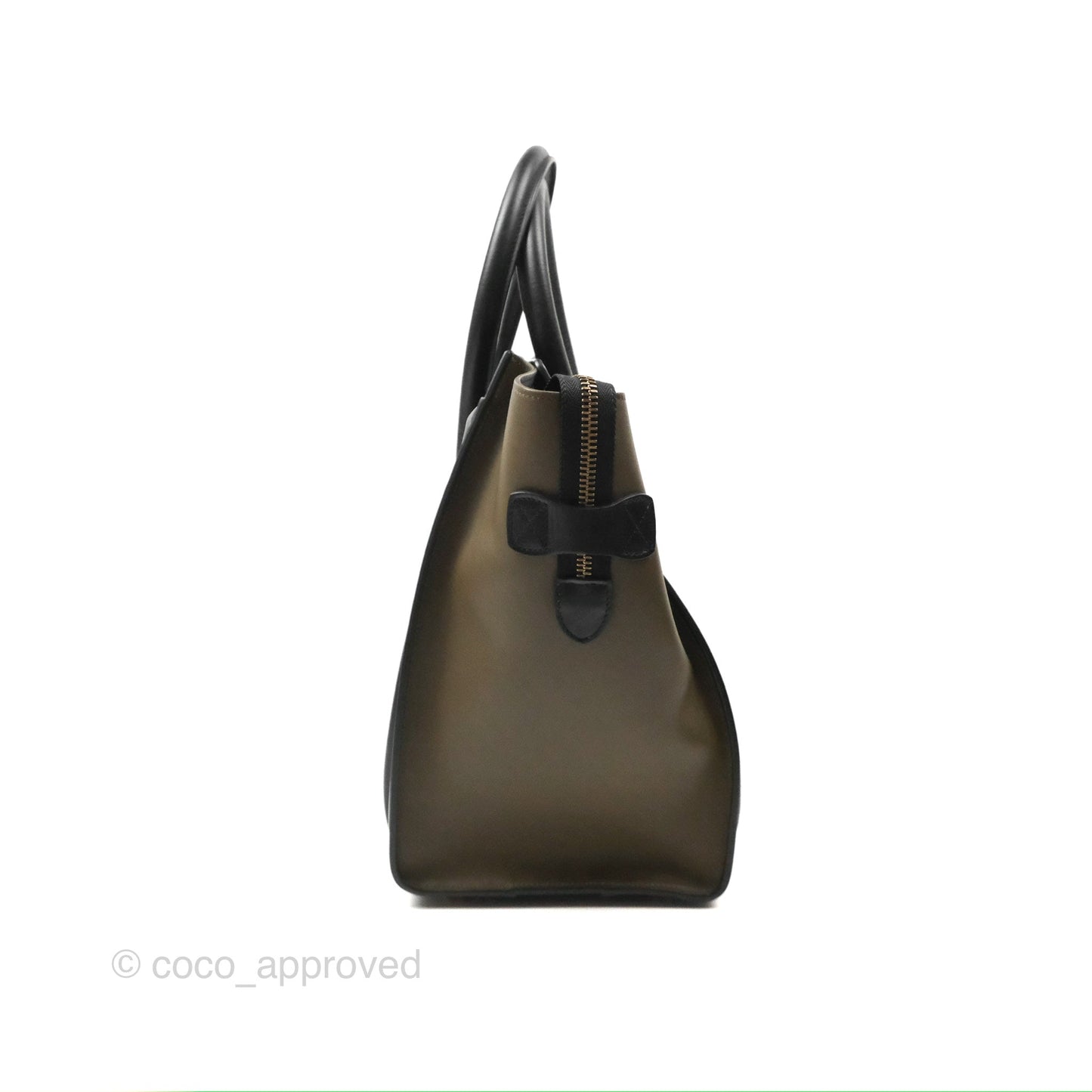 Celine Mini Luggage Bag Black/Brown/Ivory Calfskin
