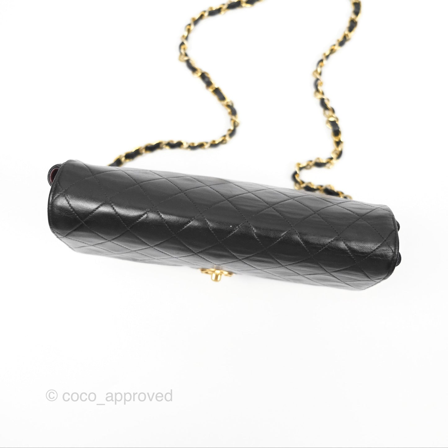 Chanel Vintage Mini Circled CC Flap Bag Black Lambskin 24K Gold Hardware