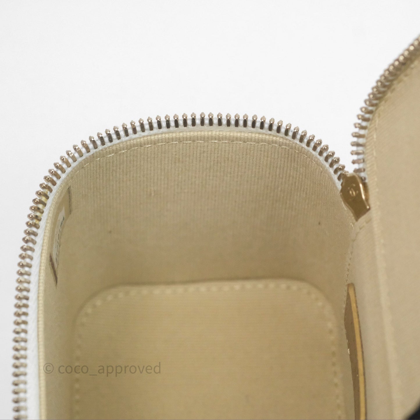 Chanel Mini Pearl Crush Vanity With Chain Ivory White Aged Gold Hardware