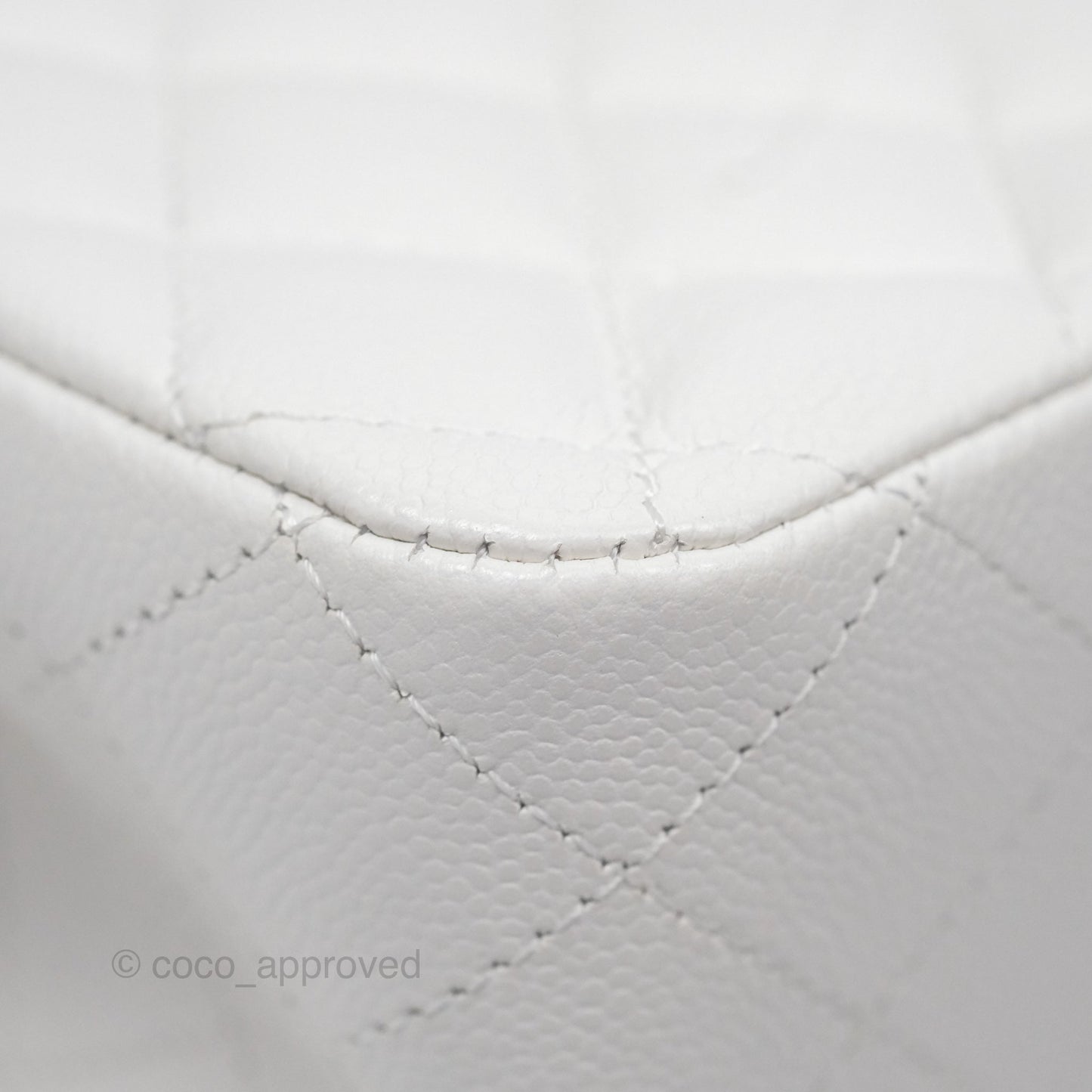 Chanel Mini Bucket Tote White Caviar Gold Hardware 22S