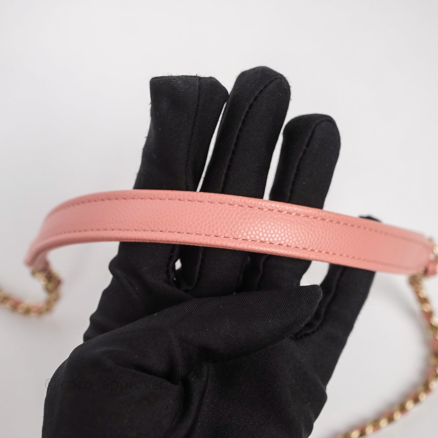 Chanel Small Coco Handle Quilted Pink Caviar Gold Hardware