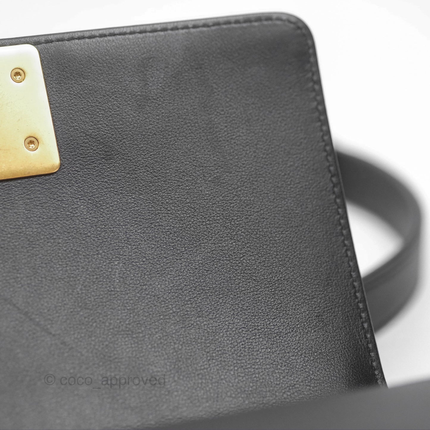 Chanel Small Boy Black Lambskin Aged Gold Hardware