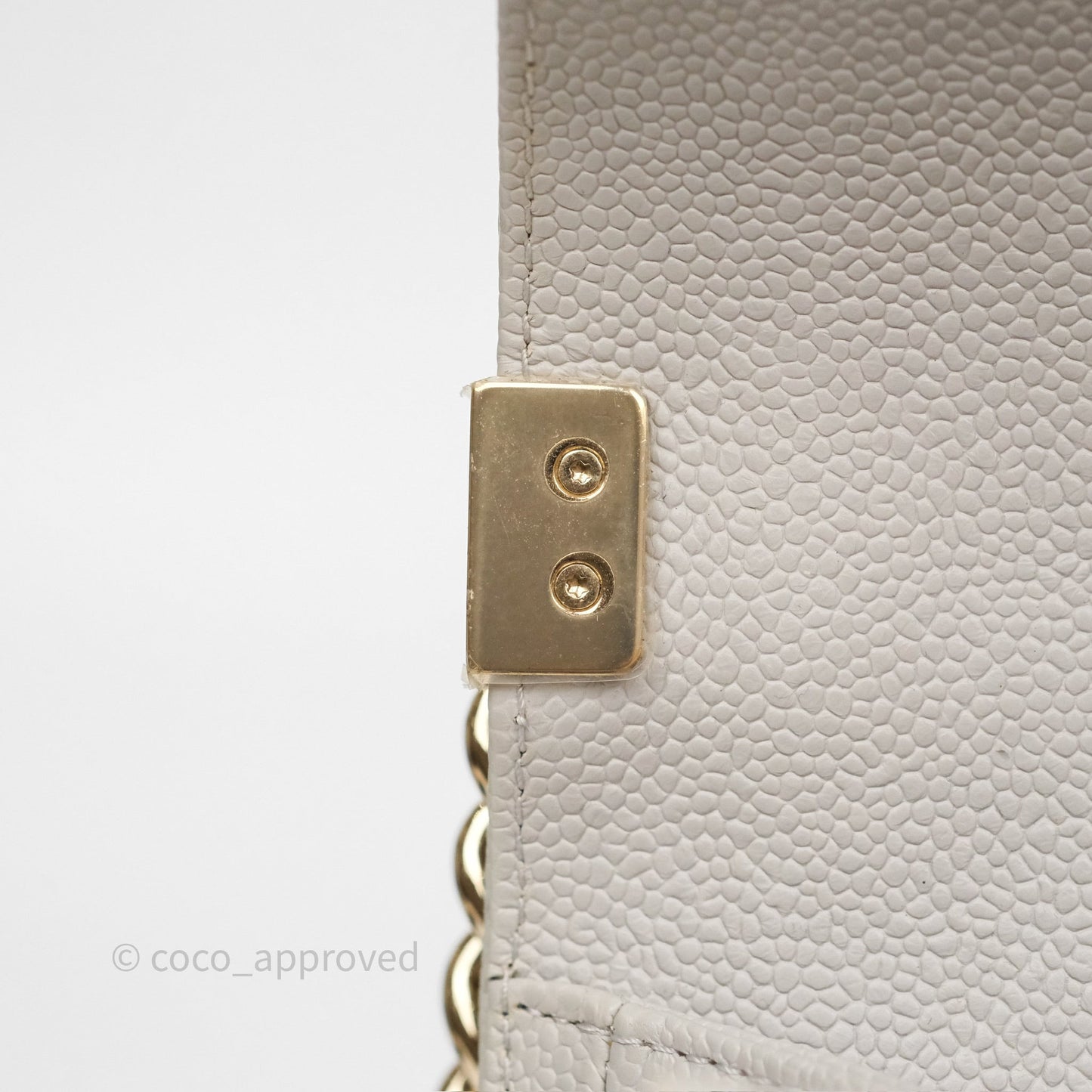 Chanel Medium Boy Quilted Grey Caviar Gold Hardware