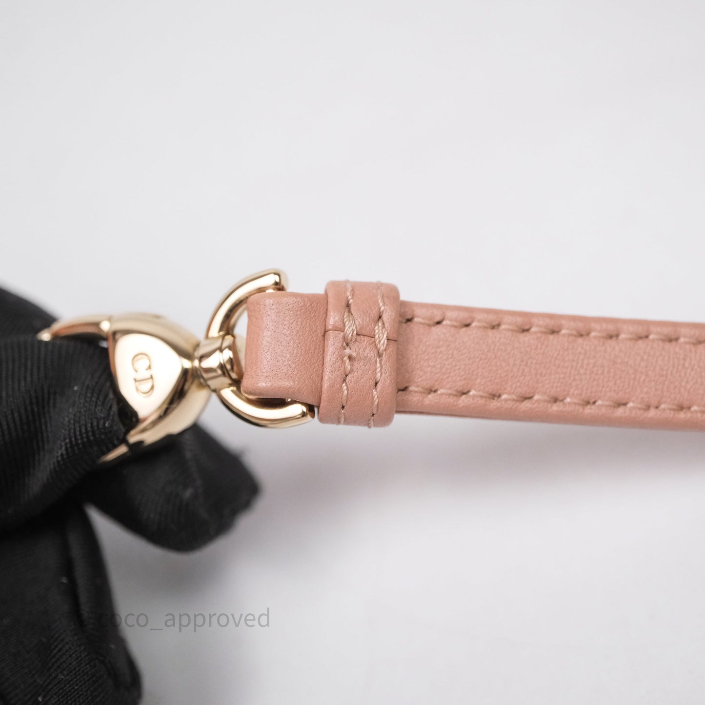 Christian Dior Micro Lady Dior Pink Beige Cannage Calfskin Gold Hardware