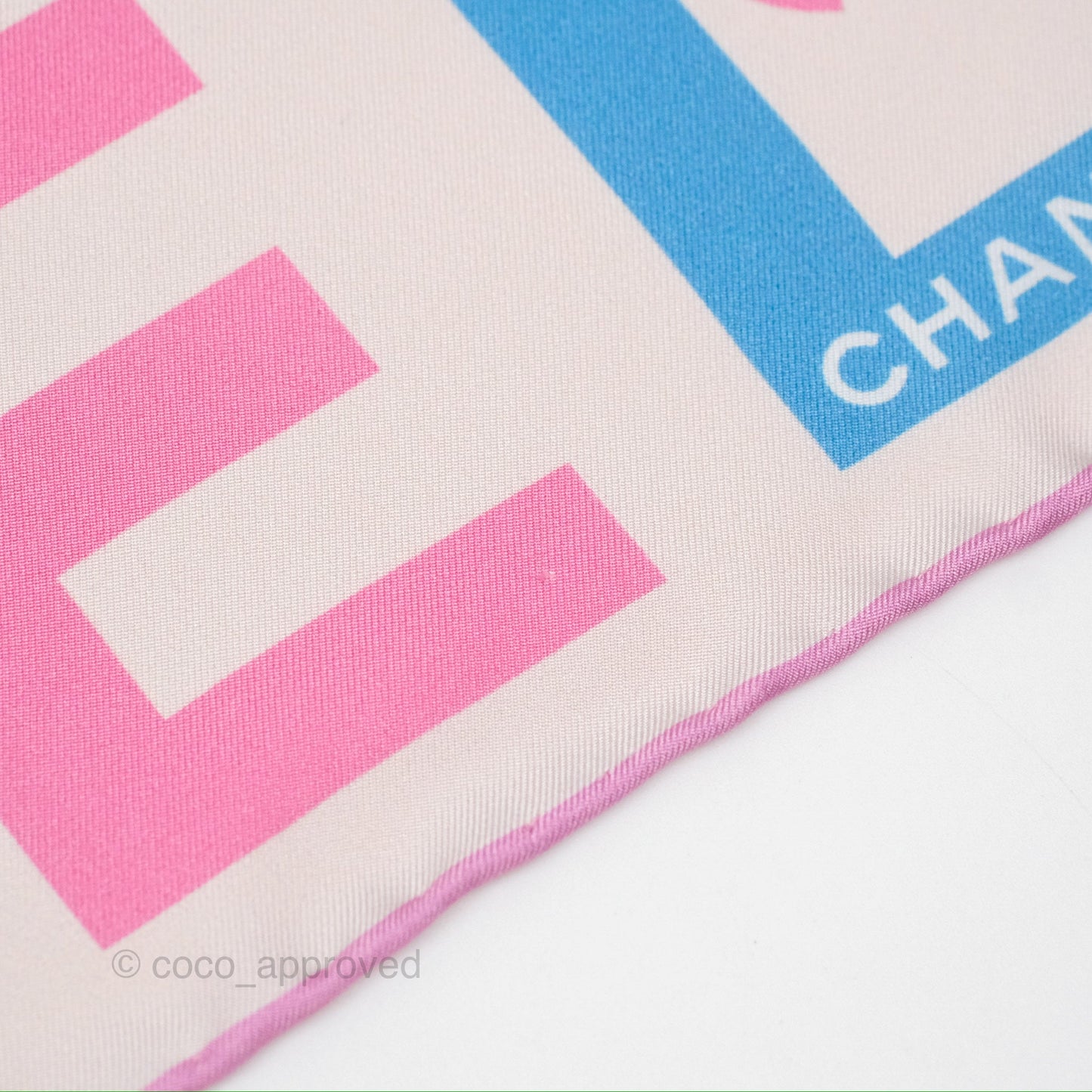 Chanel CC Logo Silk Square Scarf 90