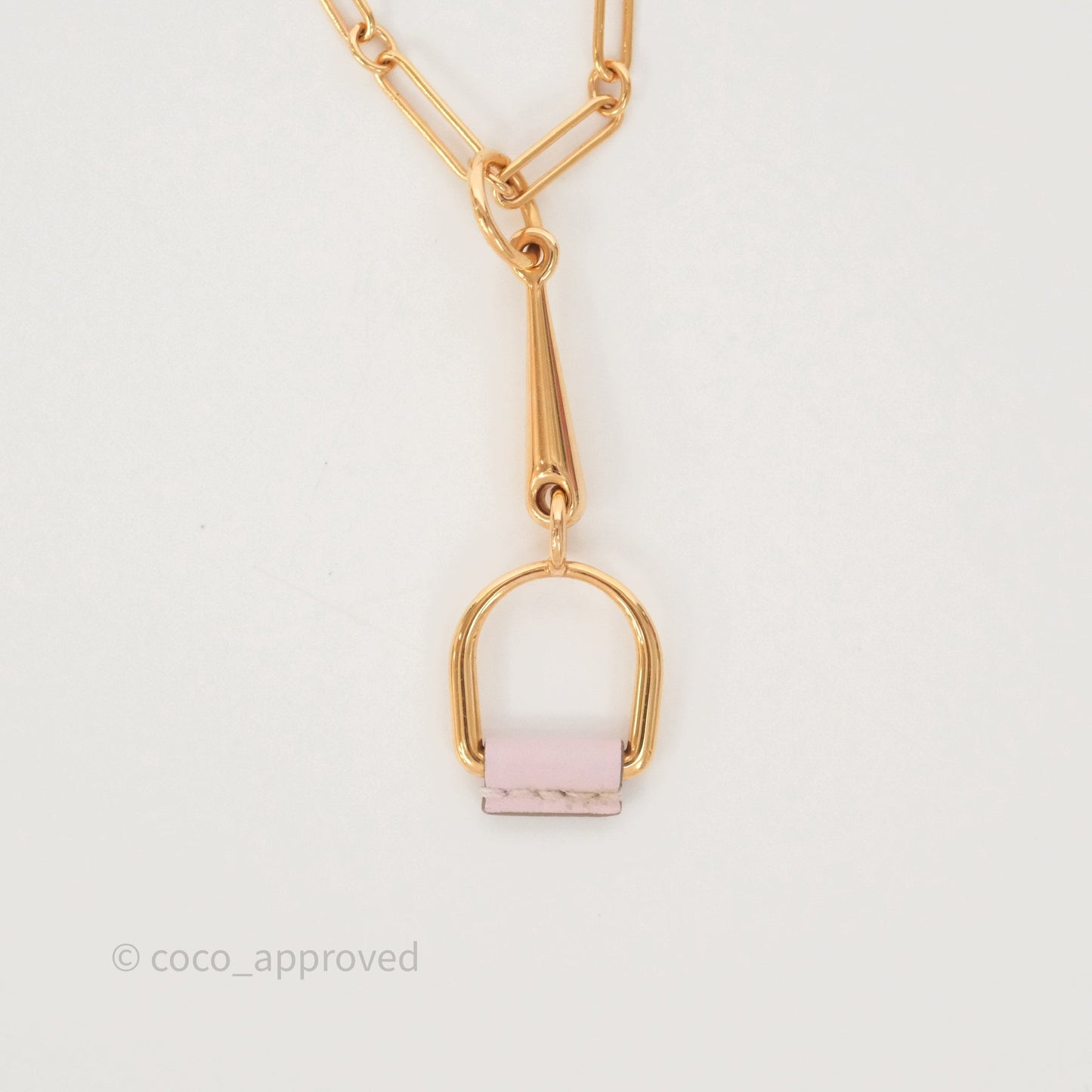 Hermès Heritage Equestre Pendant PM Mauve Pâle 09 Rose Gold Tone