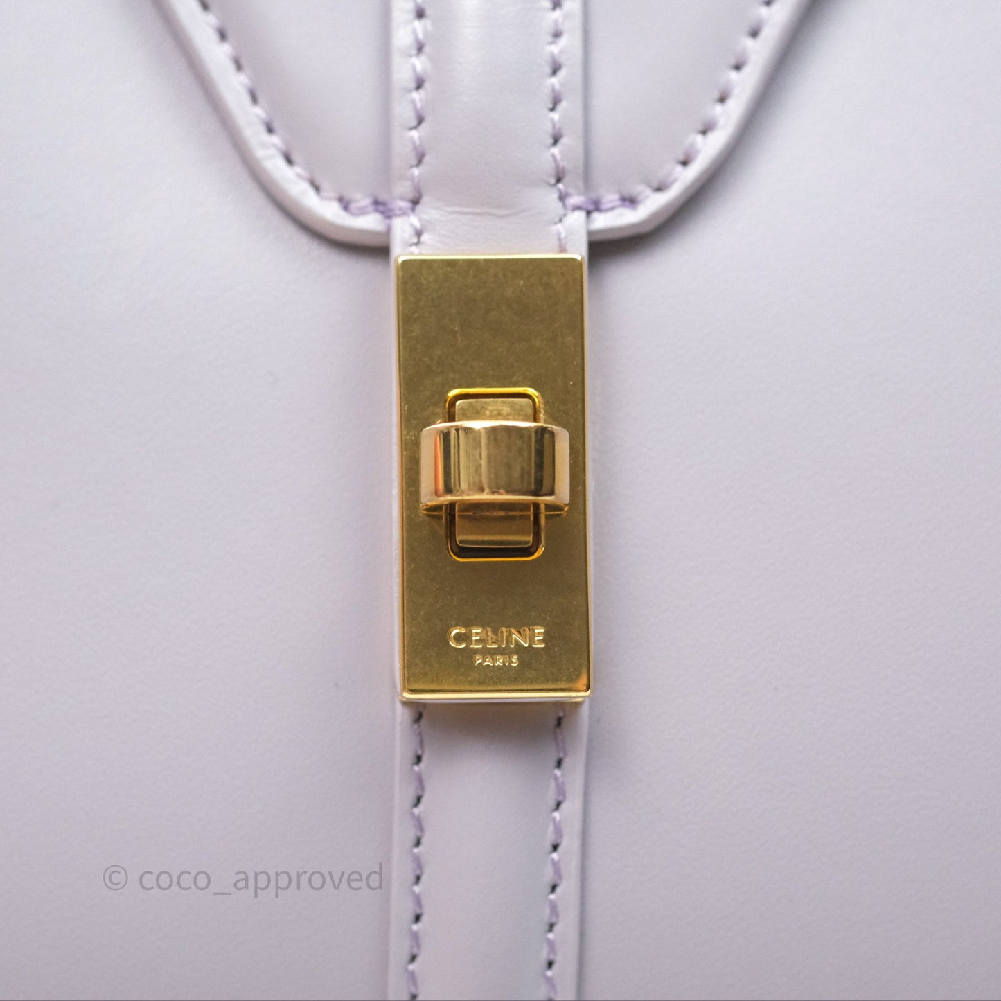 Celine Mini 16 Bag in Satinated Calfskin Light Lilac