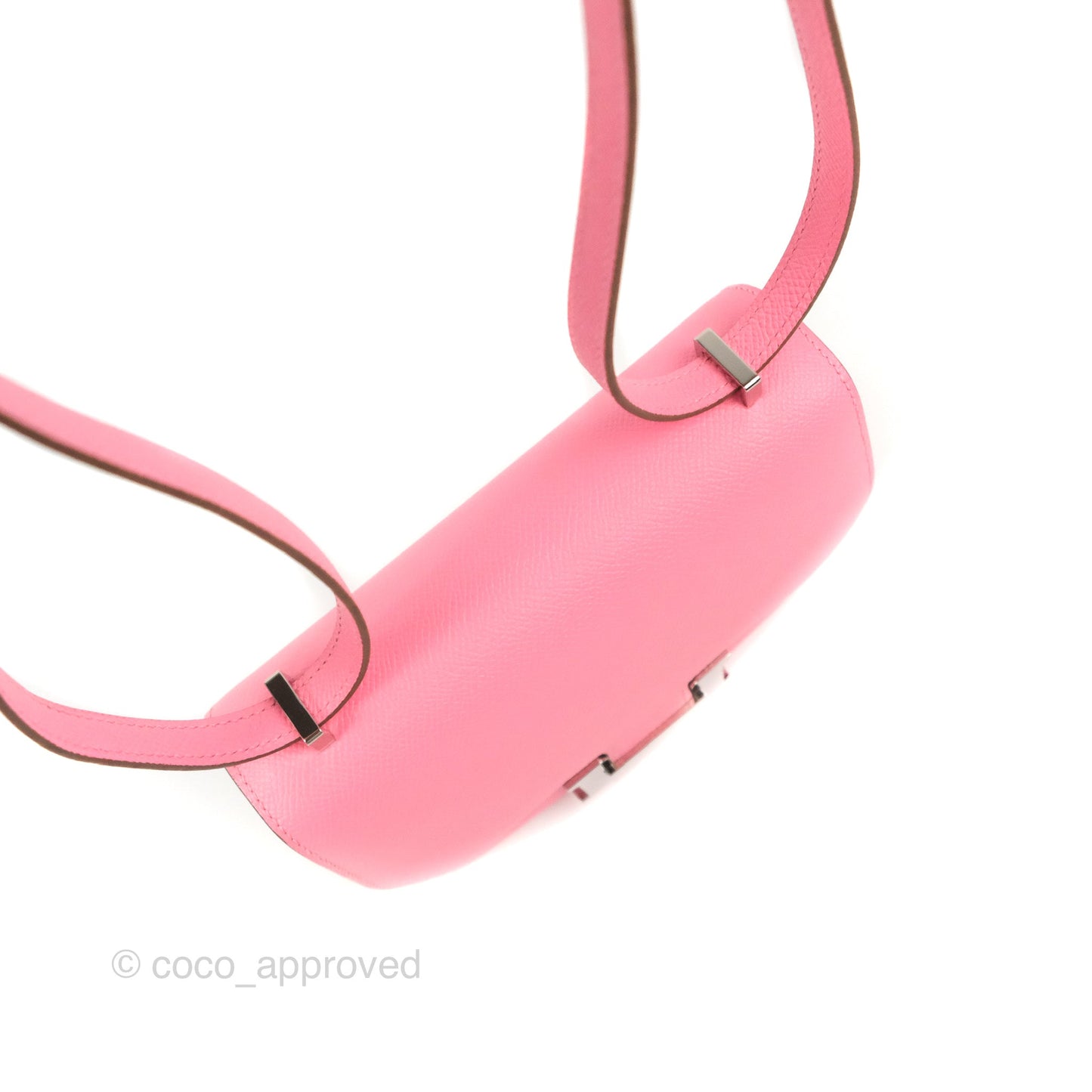 Hermès Constance Mini 18cm Rose d'ete Epsom Palladium Hardware