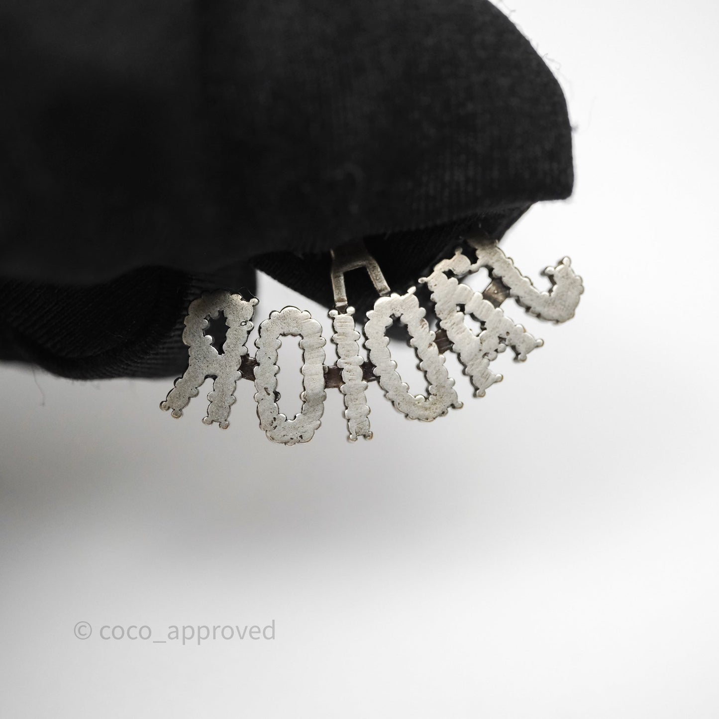 Dior J'ADIOR Earrings Antique Silver-Finish Metal with White Crystals