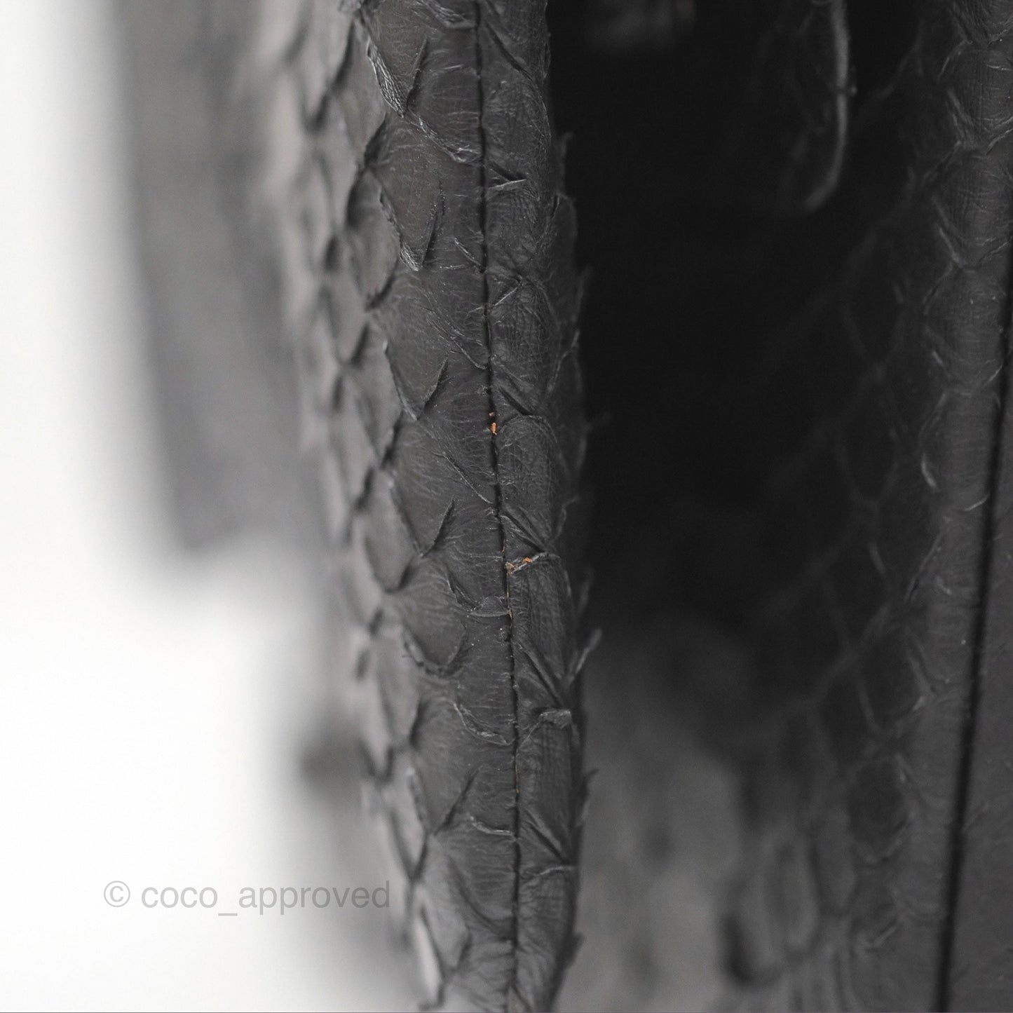 Chanel Maxi Double Flap Black Python Matte Black Hardware