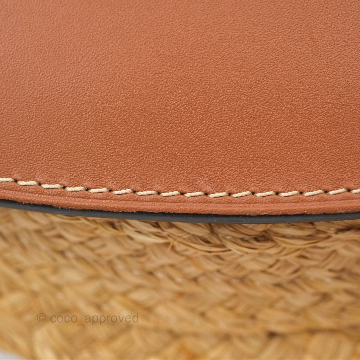 Loewe Small Raffia Gate Bag Smooth Calfskin in Tan