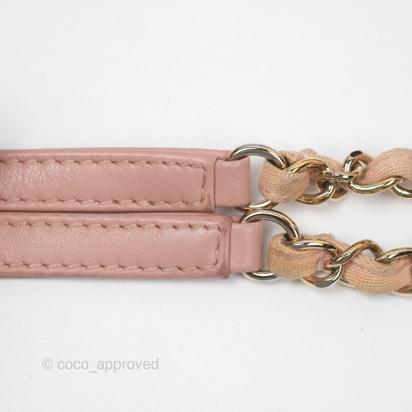 Chanel Small Vertical Deauville Canvas Pink Gold Hardware