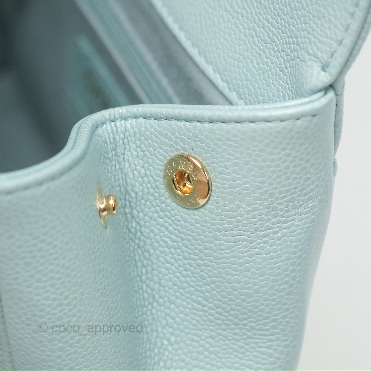 Chanel Quilted Small Business Affinity Flap Blue Caviar Gold Hardware