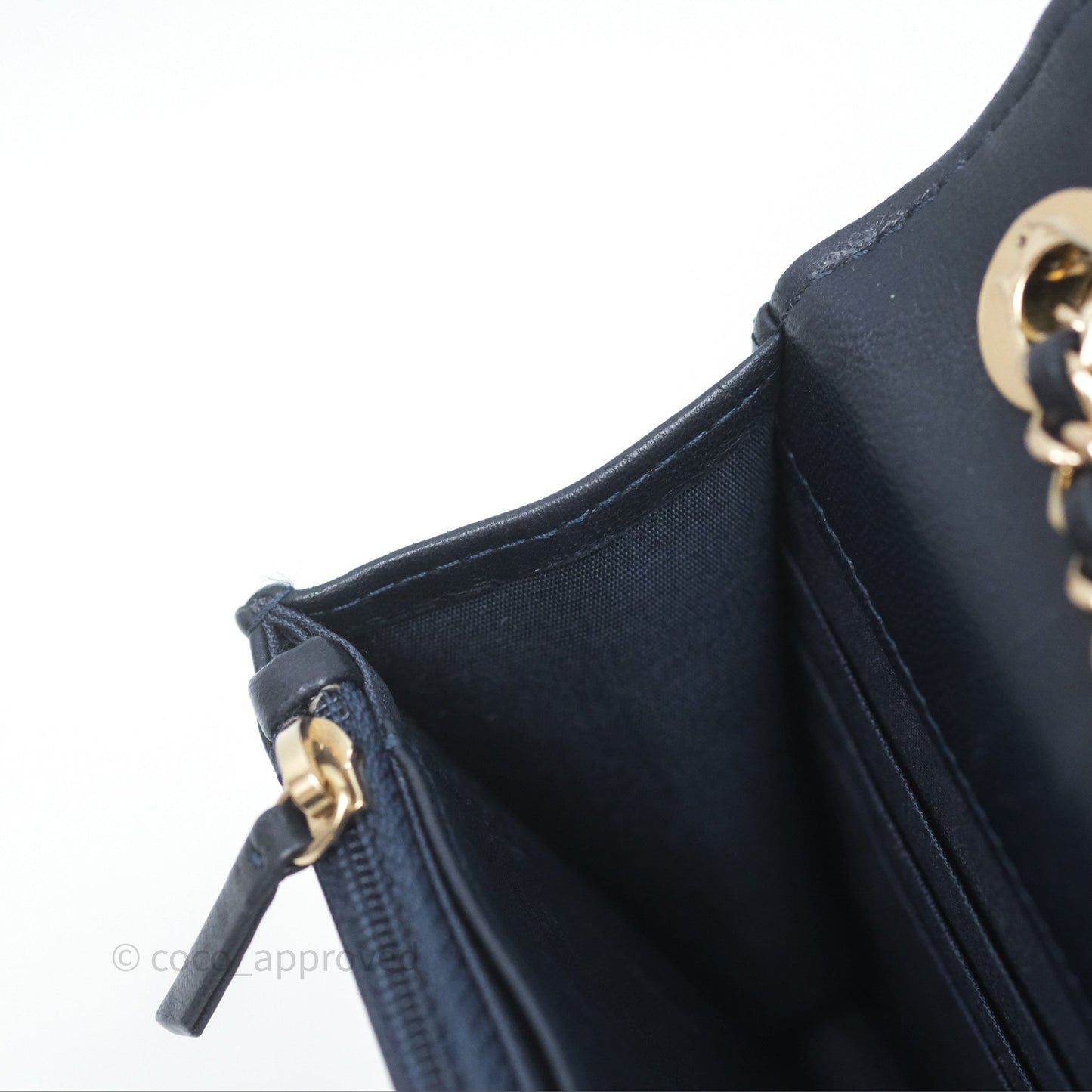 Chanel Trendy CC WOC Wallet On Chain Navy Lambskin Gold Hardware