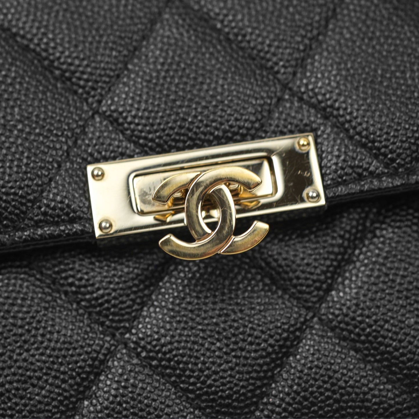 Chanel Golden Class Black Caviar Wallet Gold Hardware
