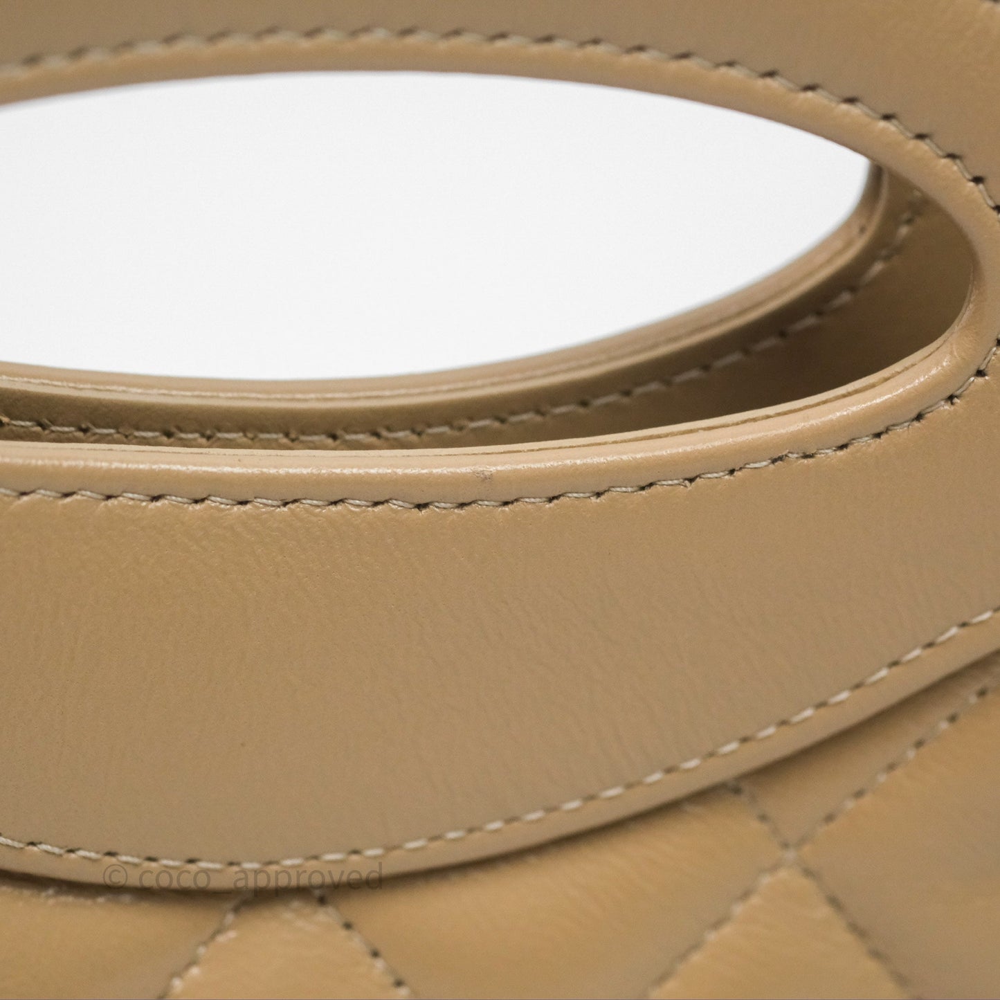 Chanel Nano 31 Beige Shiny Lambskin Gold Hardware