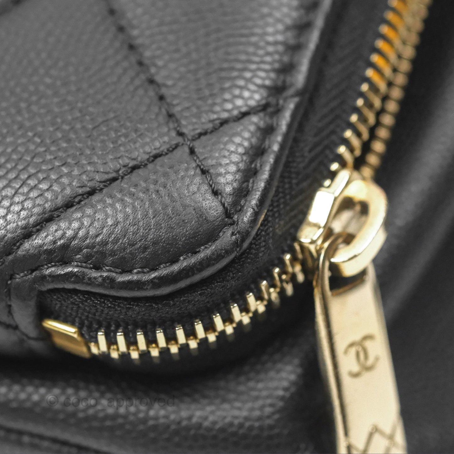 Chanel Quilted Business Affinity Backpack Black Caviar Gold Hardware