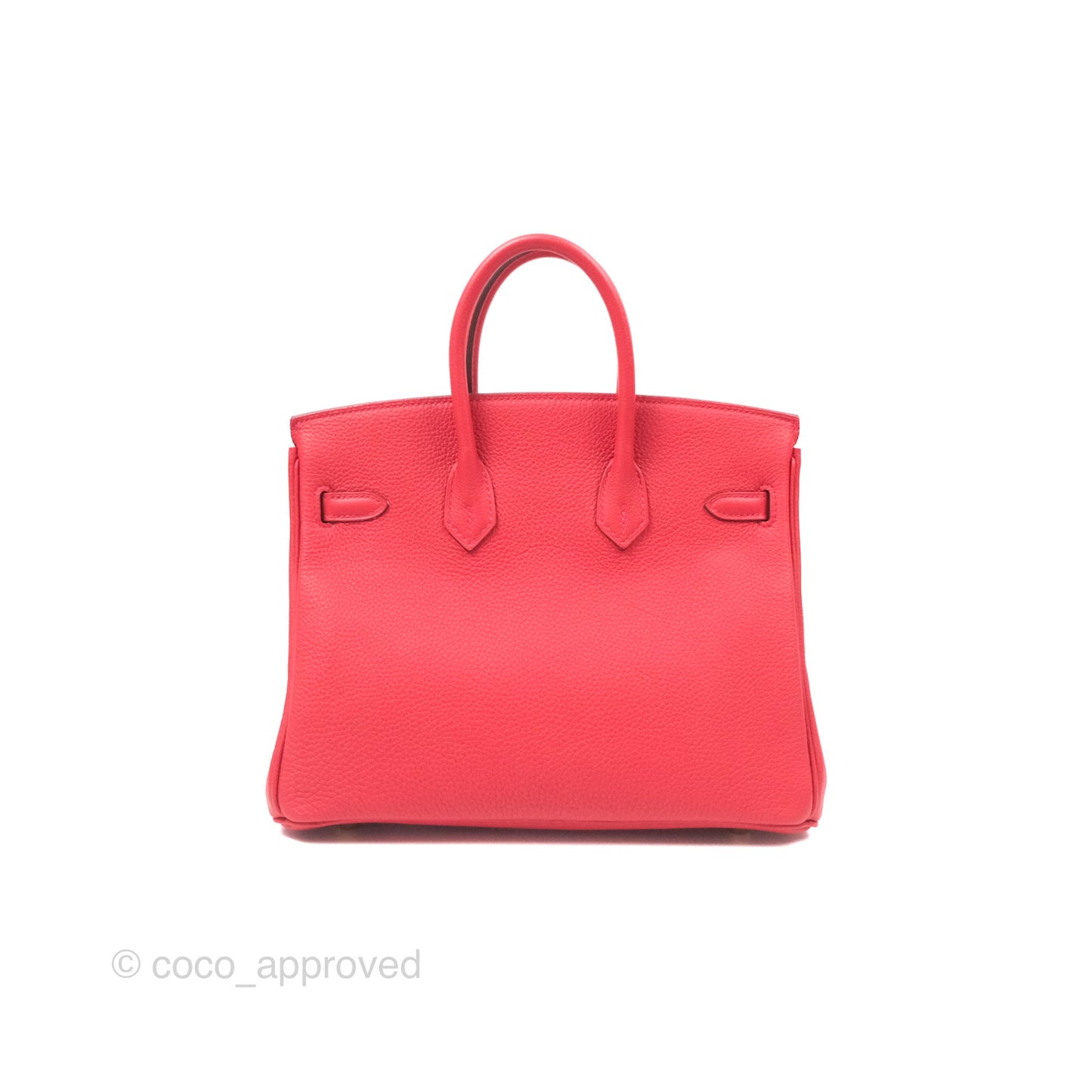 Hermes Birkin 25 Retourne Red Togo Gold Hardware