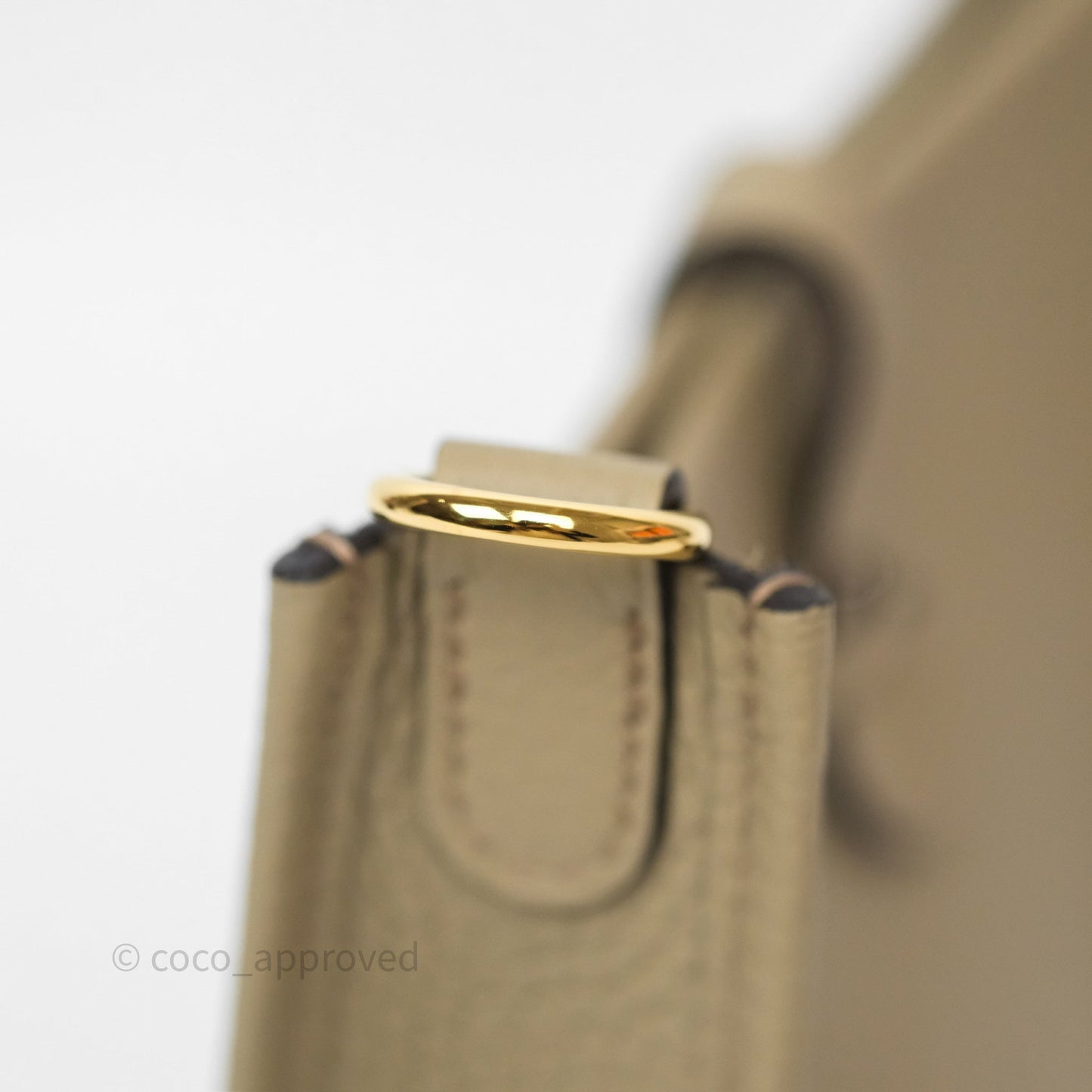 Hermès Mini Evelyne 16 Beige Marfa 8Q Clemence Gold Hardware