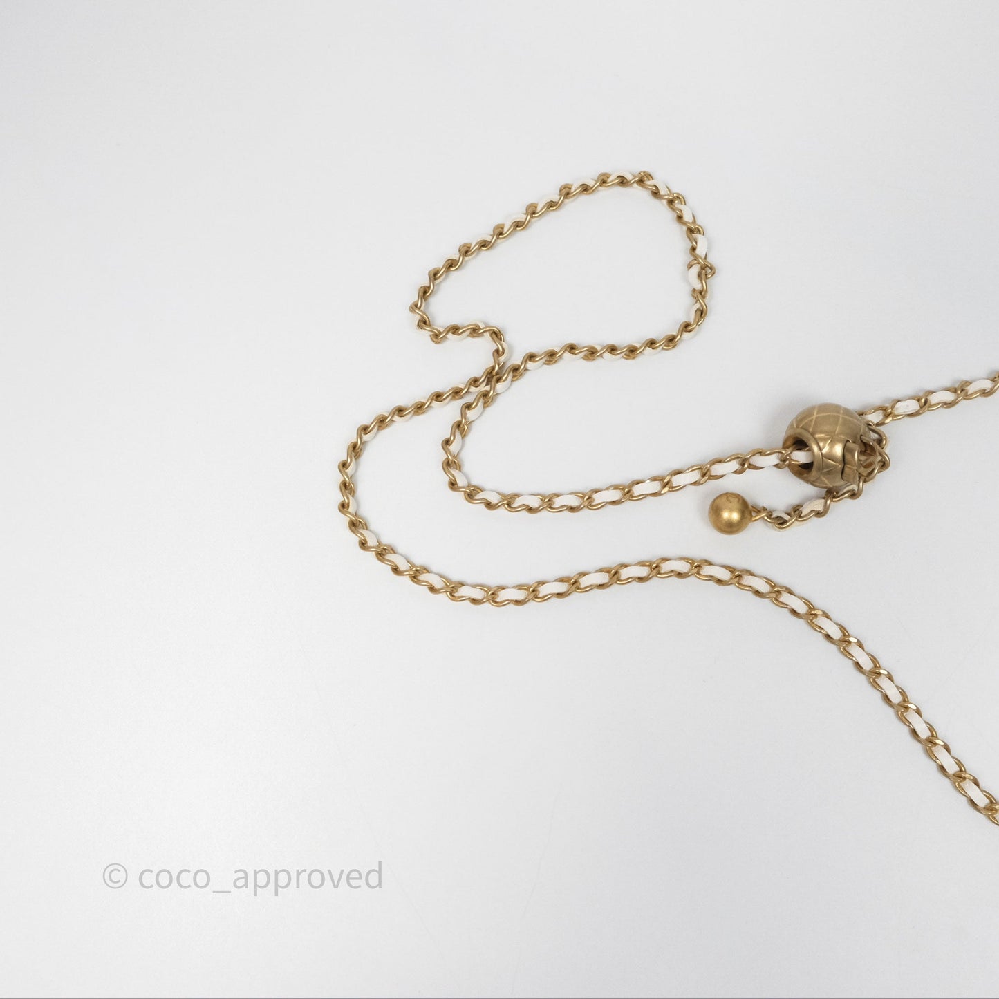 Chanel Mini Pearl Crush Clutch With Chain Belt Bag White Aged Gold Hardware