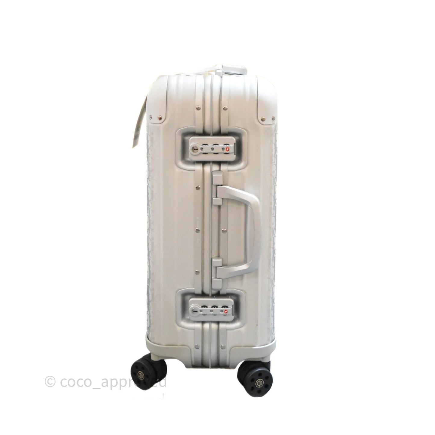 Dior x Rimowa Carry-On Suitcase Gradient Blue Dior Oblique Aluminum