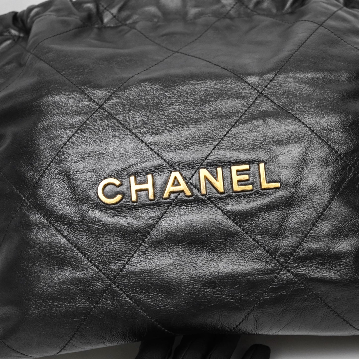 Chanel 22 Small Black Calfskin Aged Gold Hardware