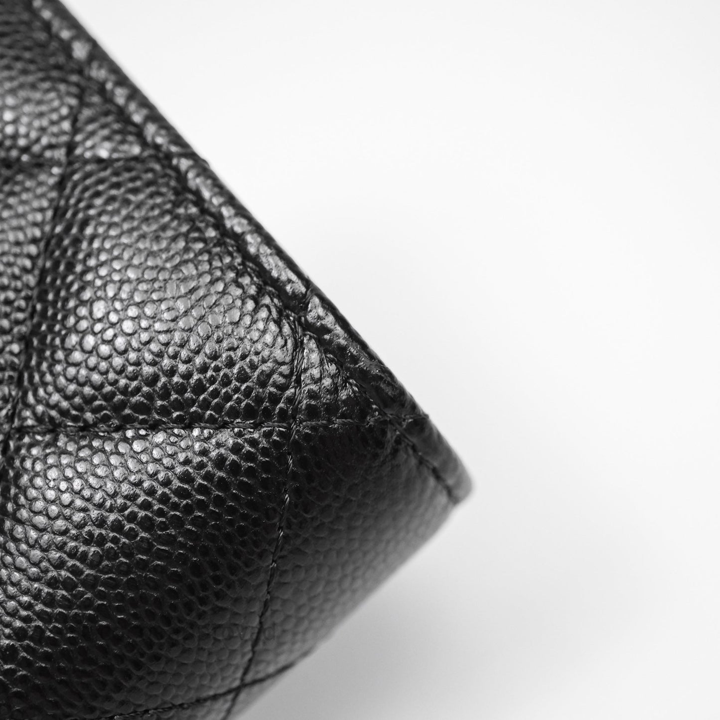 Chanel Classic Quilted Passport Holder Black Caviar Gold Hardware