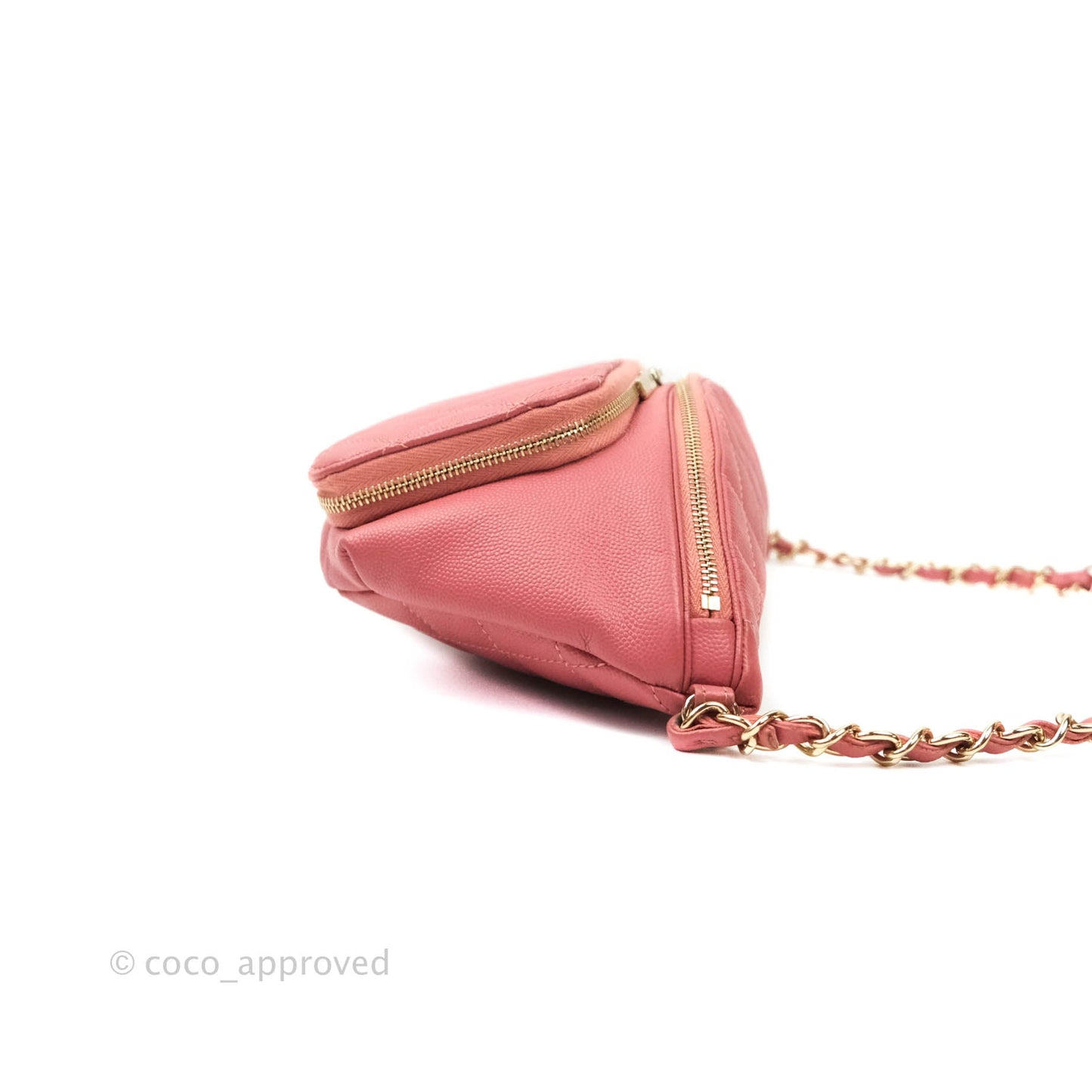 Chanel Quilted Business Affinity Waist Belt Bag Pink Caviar Gold Hardware