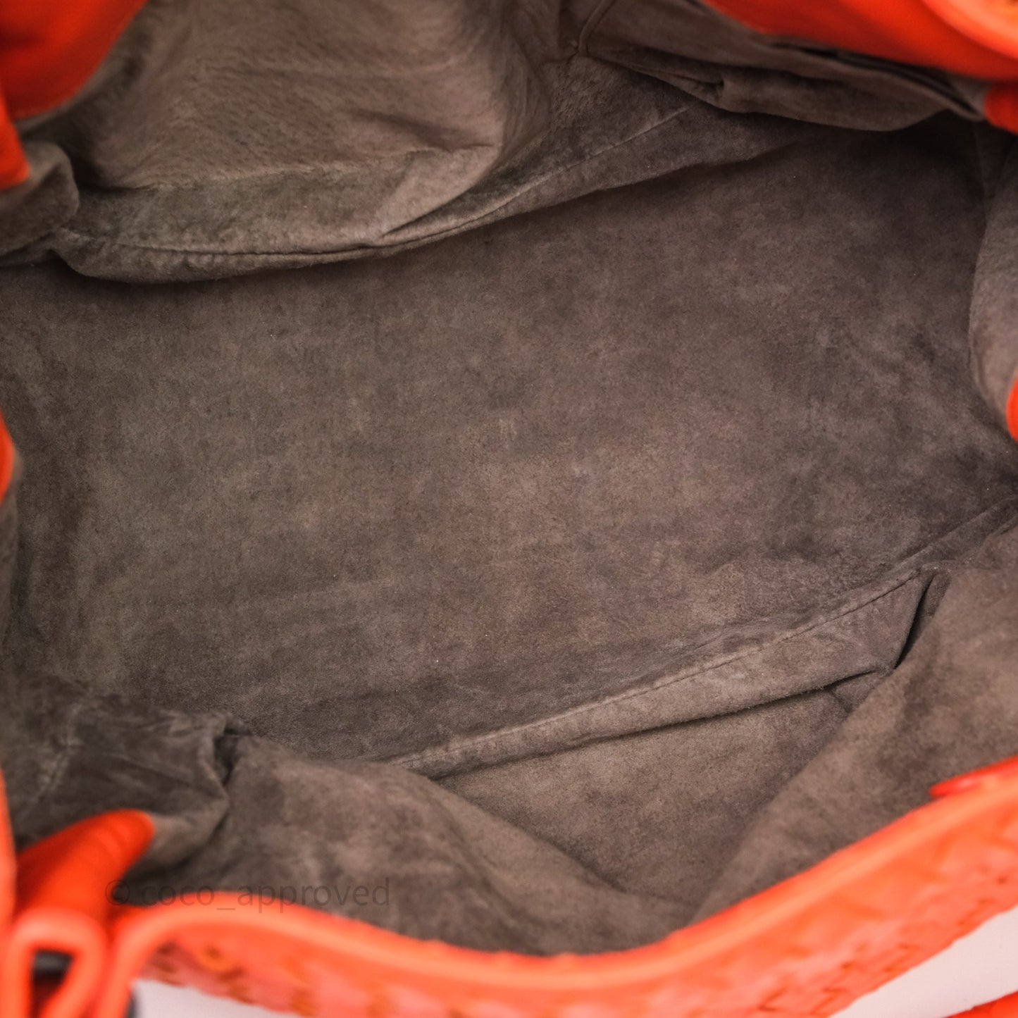 Bottega Veneta Nappa Intrecciato Parachute Tote Bag Orange