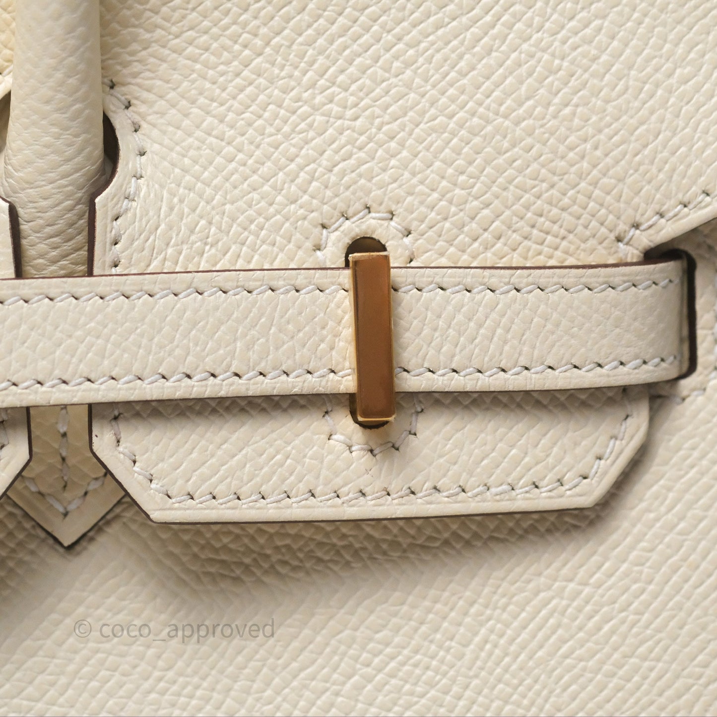 Hermès Birkin 25 Sellier Nata I2 Epsom Gold Hardware