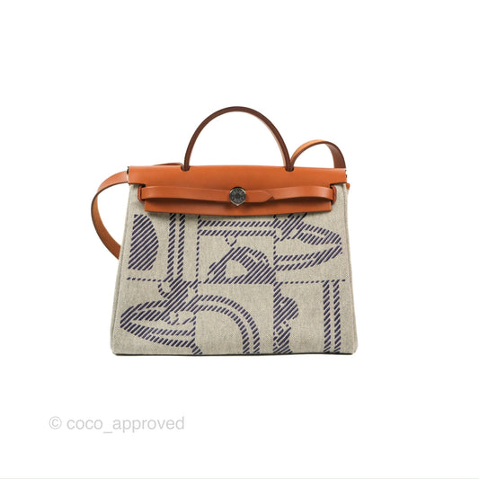 Hermes Herbag Brides de Gala Cassis Ecru/Noir