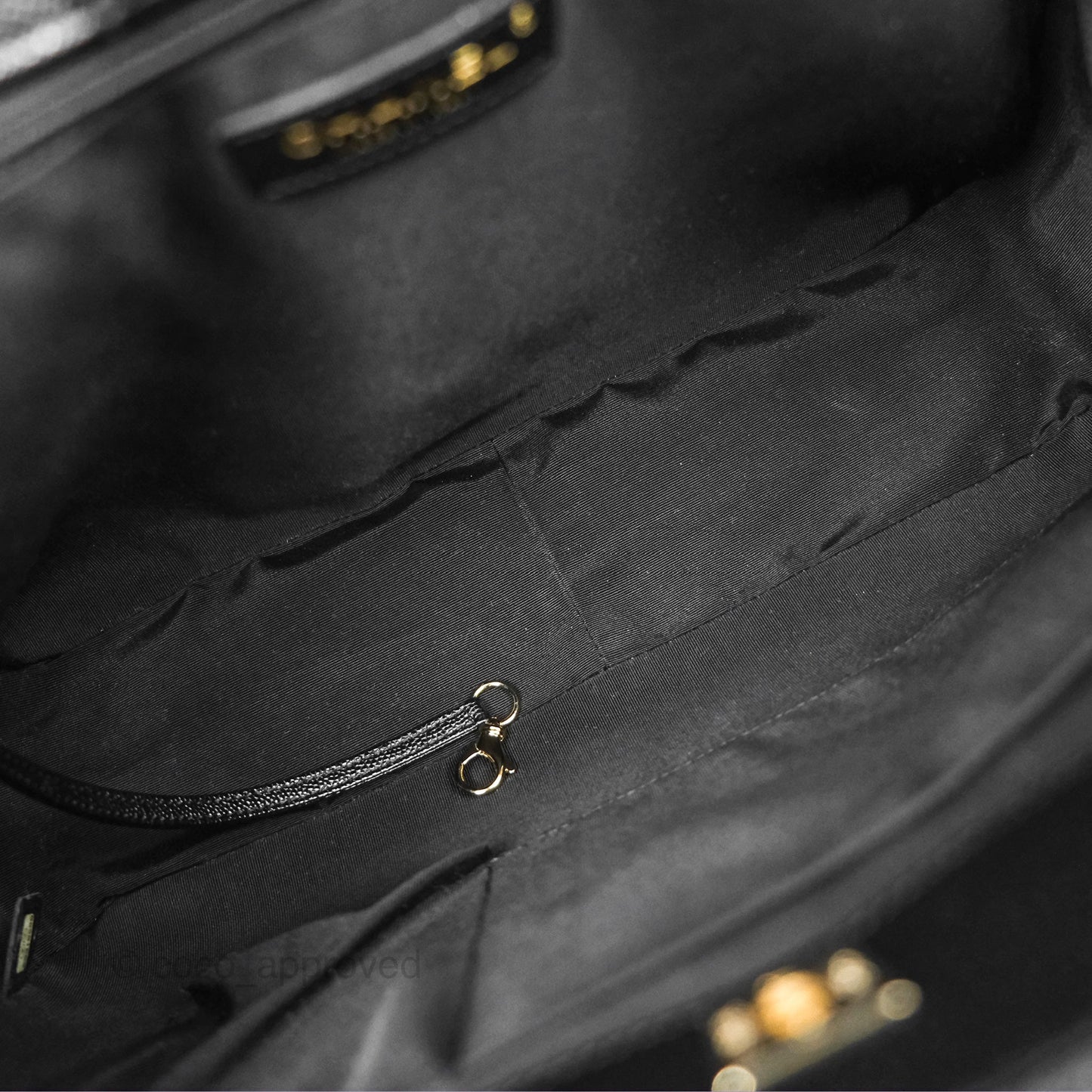 Chanel Large Shopping Tote Quilted Black Caviar Gold Hardware