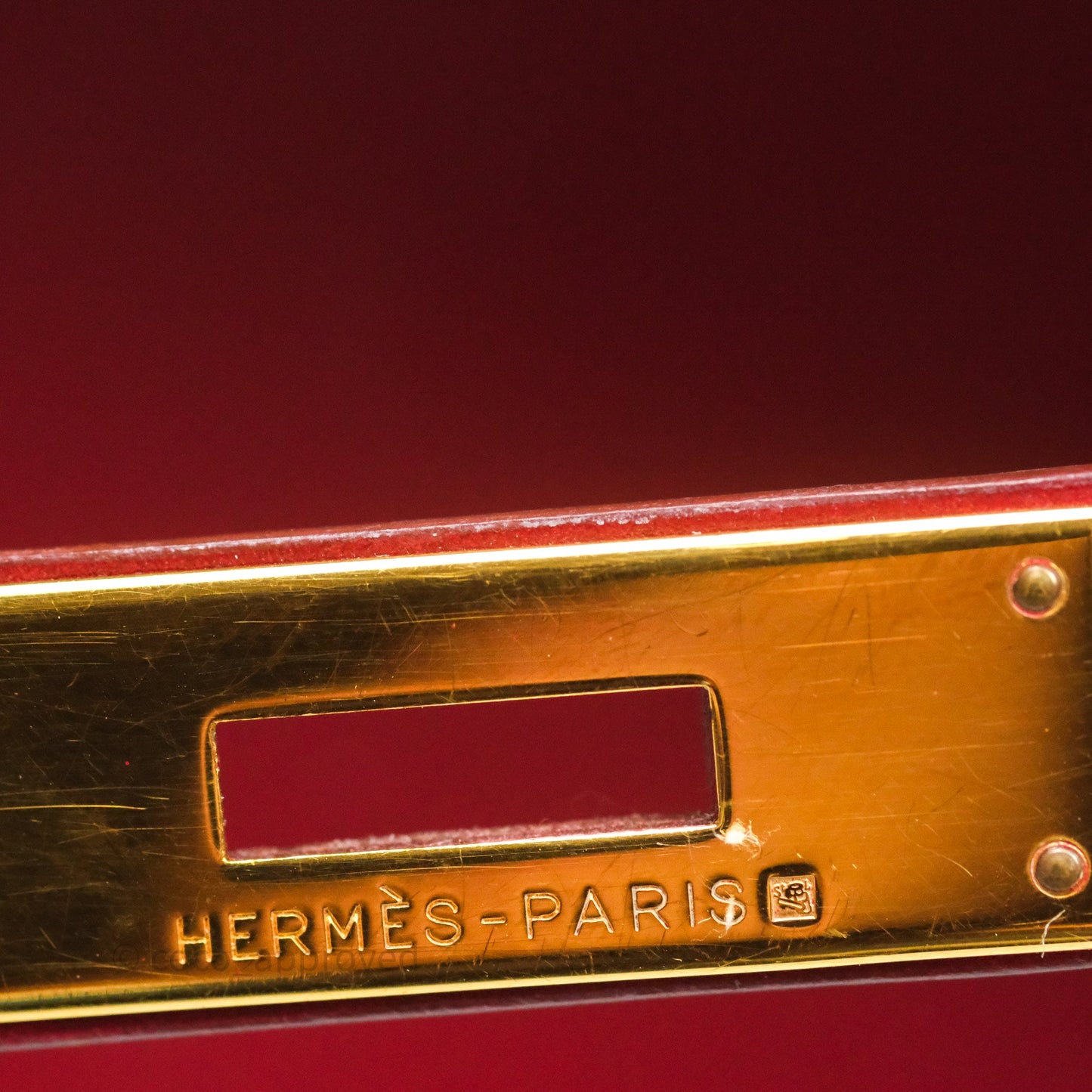 Hermès Vintage Kelly 32 Sellier Rouge Hermes 55 Box Leather Gold Hardware