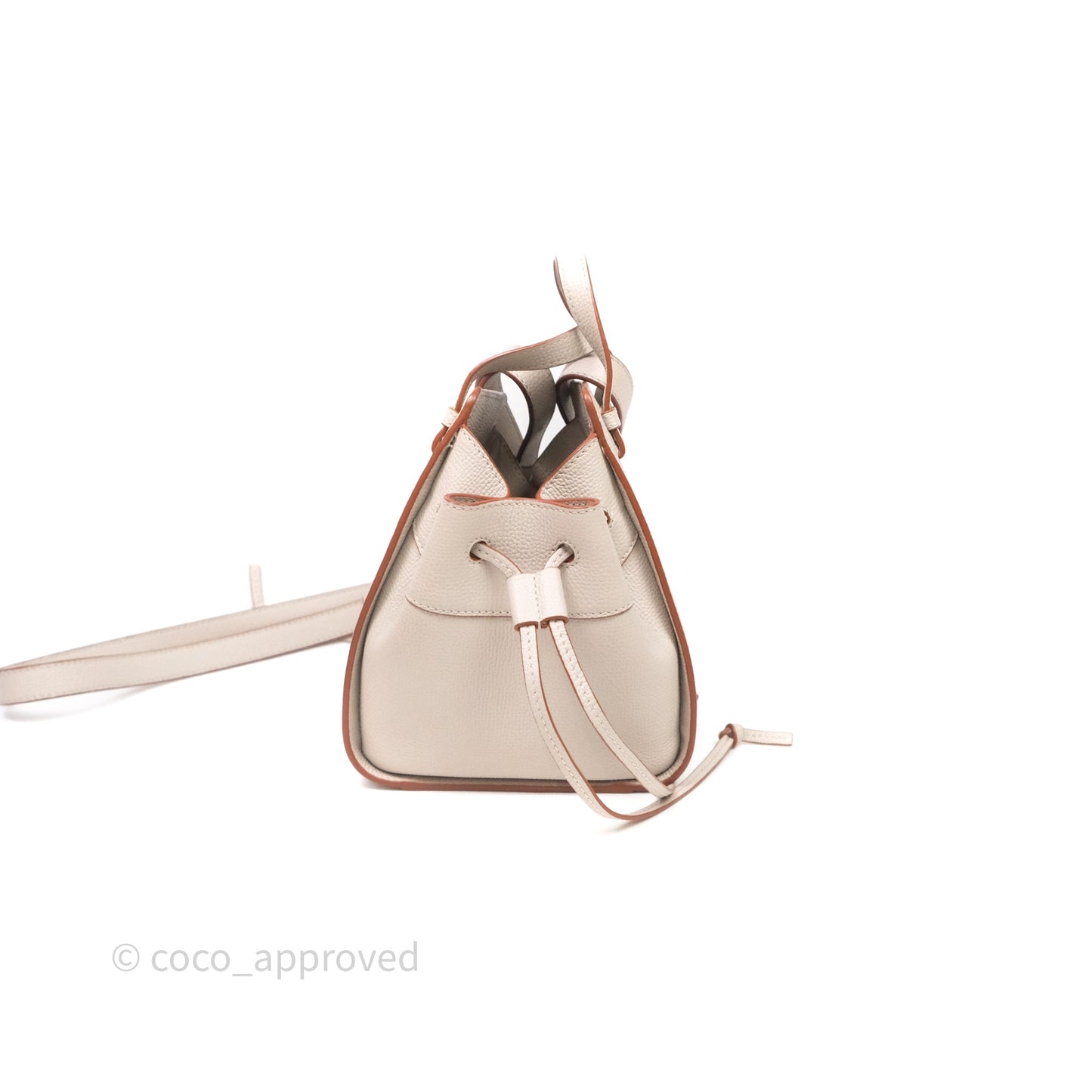 Loewe Mini Hammock Drawstring Light Ghost Calfskin