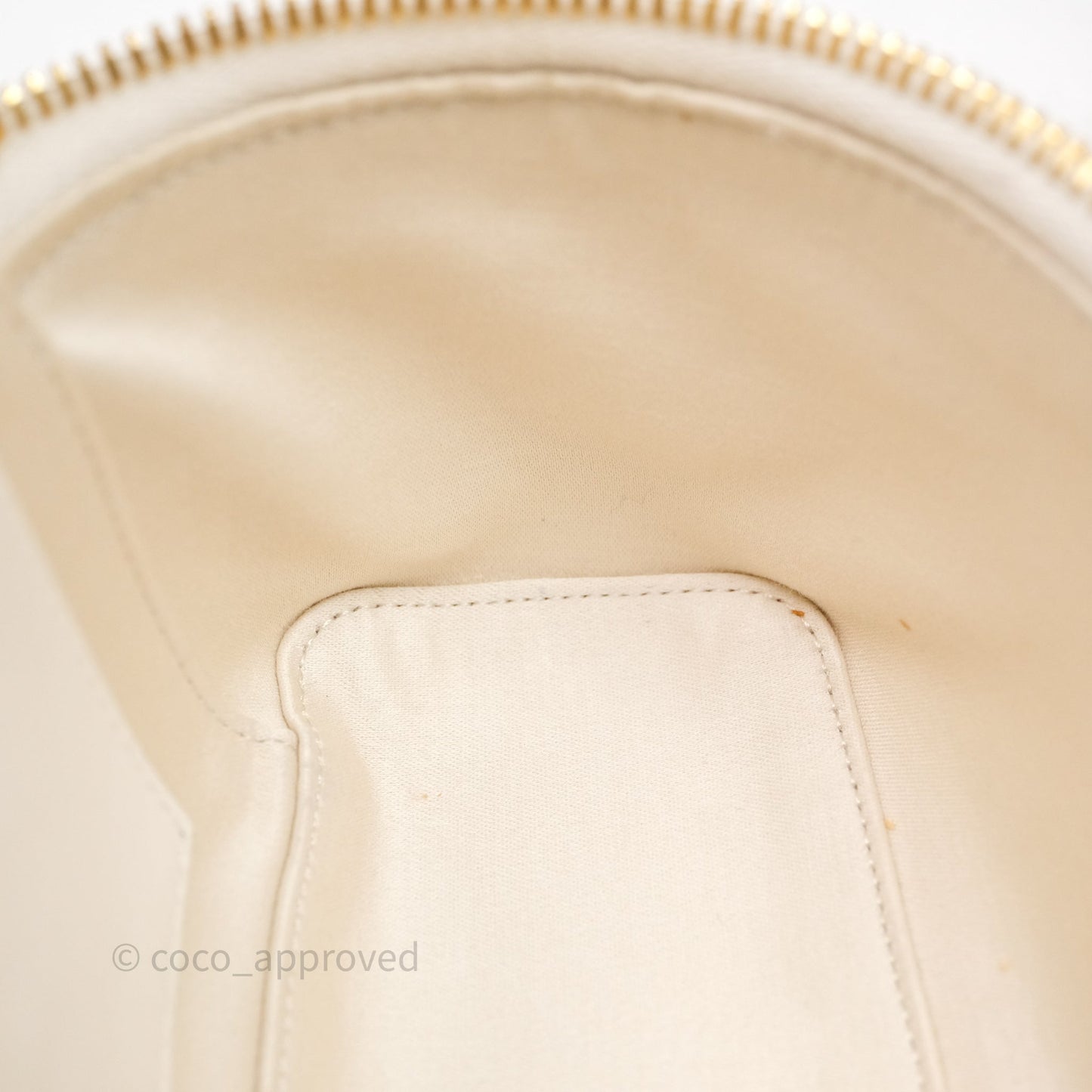 Miu Miu Shearling Vanity Case White Gold Hardware