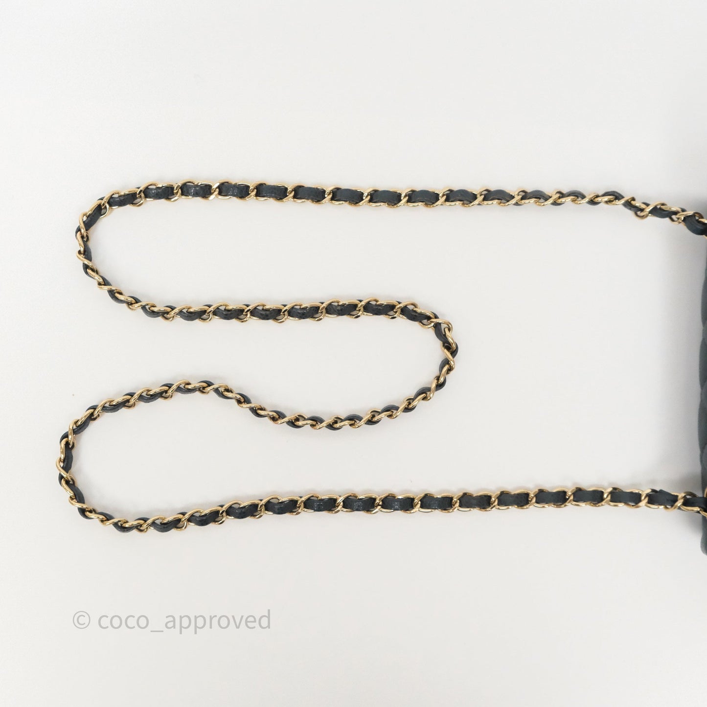 Chanel Mini Rectangular Quilted Iridescent Teal Caviar Gold Hardware
