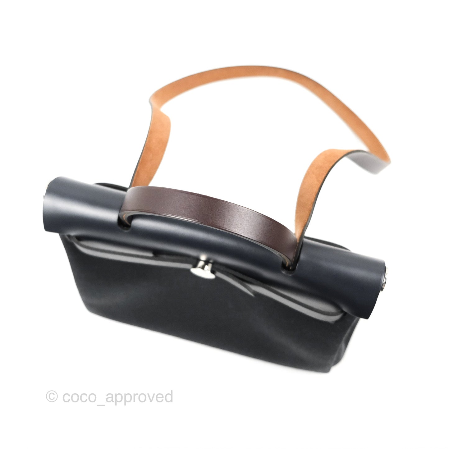 Hermès Herbag Zip 31 Black/Navy Canvas Palladium Hardware