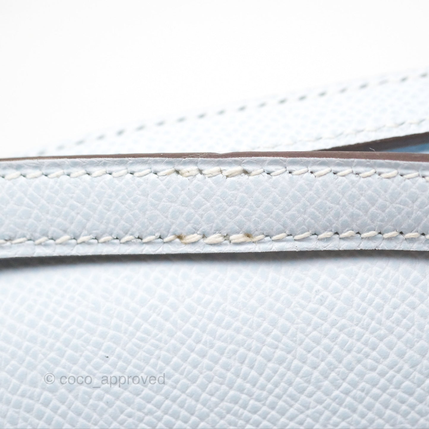 Hermès Constance Mini 18cm Blue Brume Epsom Palladium Hardware