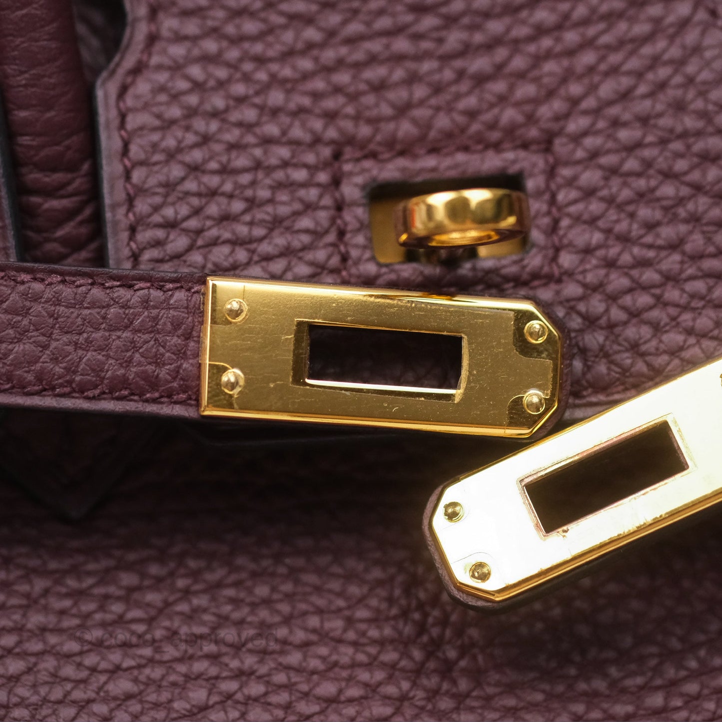 Hermès Birkin 25 Retourne Bordeaux Togo Gold Hardware
