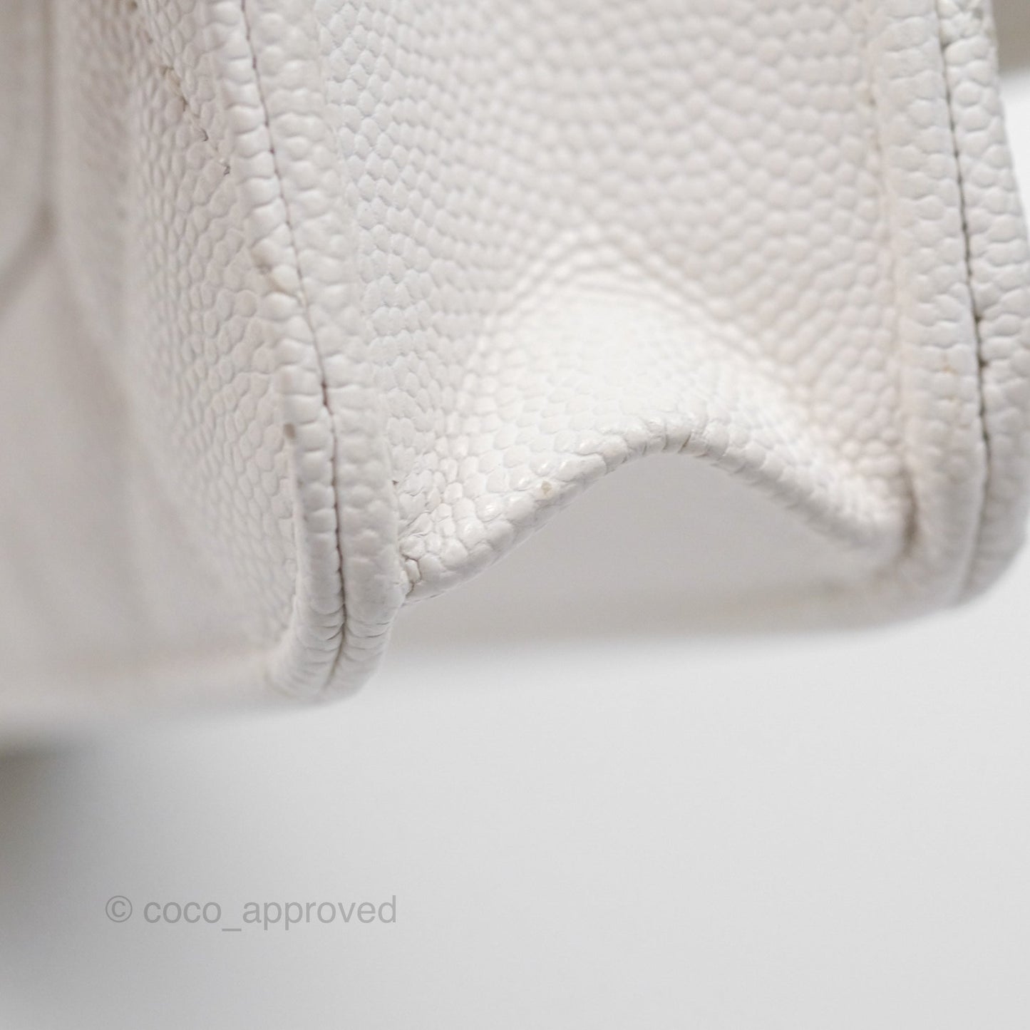 Chanel Quilted Classic Wallet on Chain WOC White Caviar Gold Hardware
