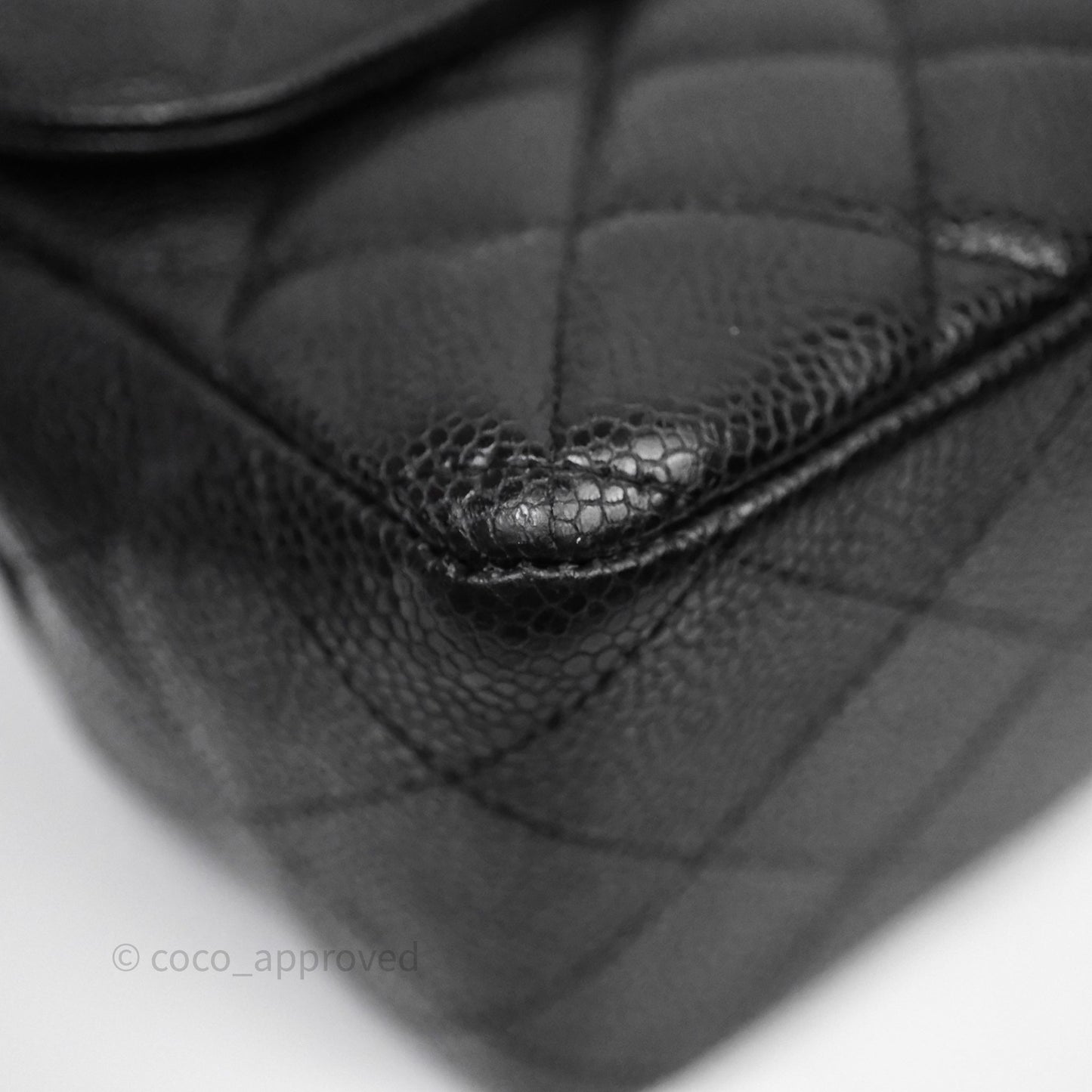 Chanel Jumbo Single Flap Black Caviar Silver Hardware