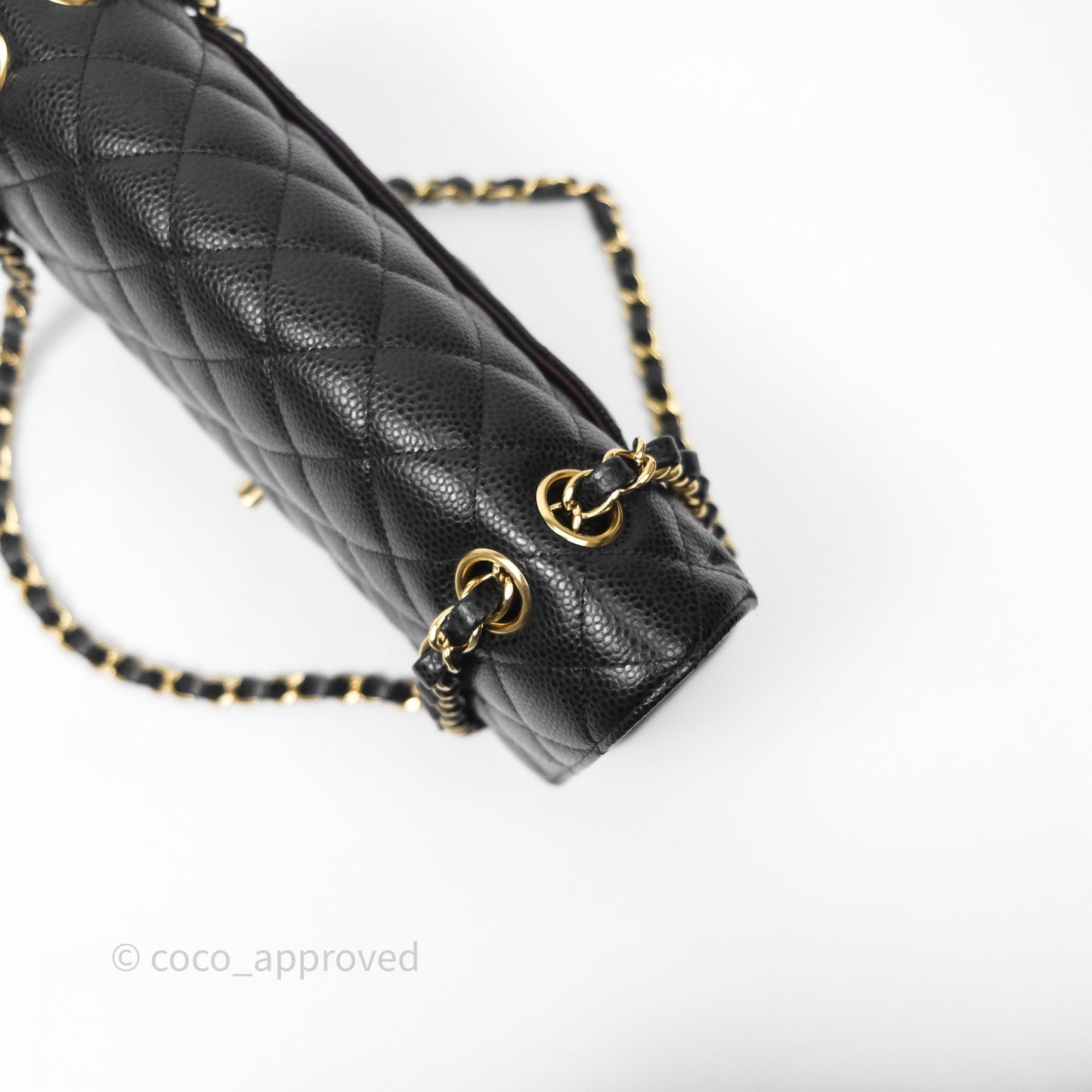 Chanel Classic Medium Flap Quilted Black Caviar Gold Hardware
