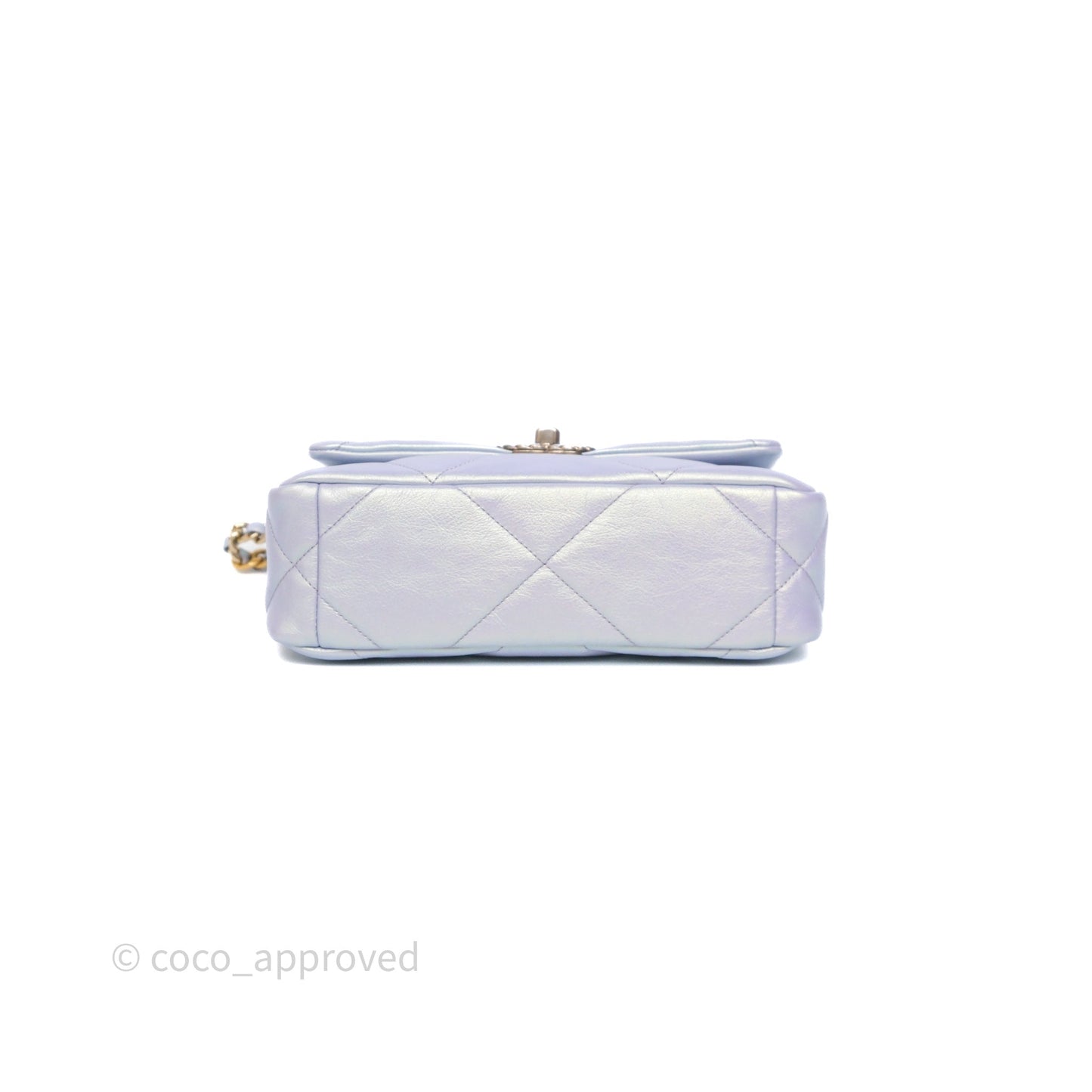 Chanel 19 Small Iridescent Purple Mixed Hardware
