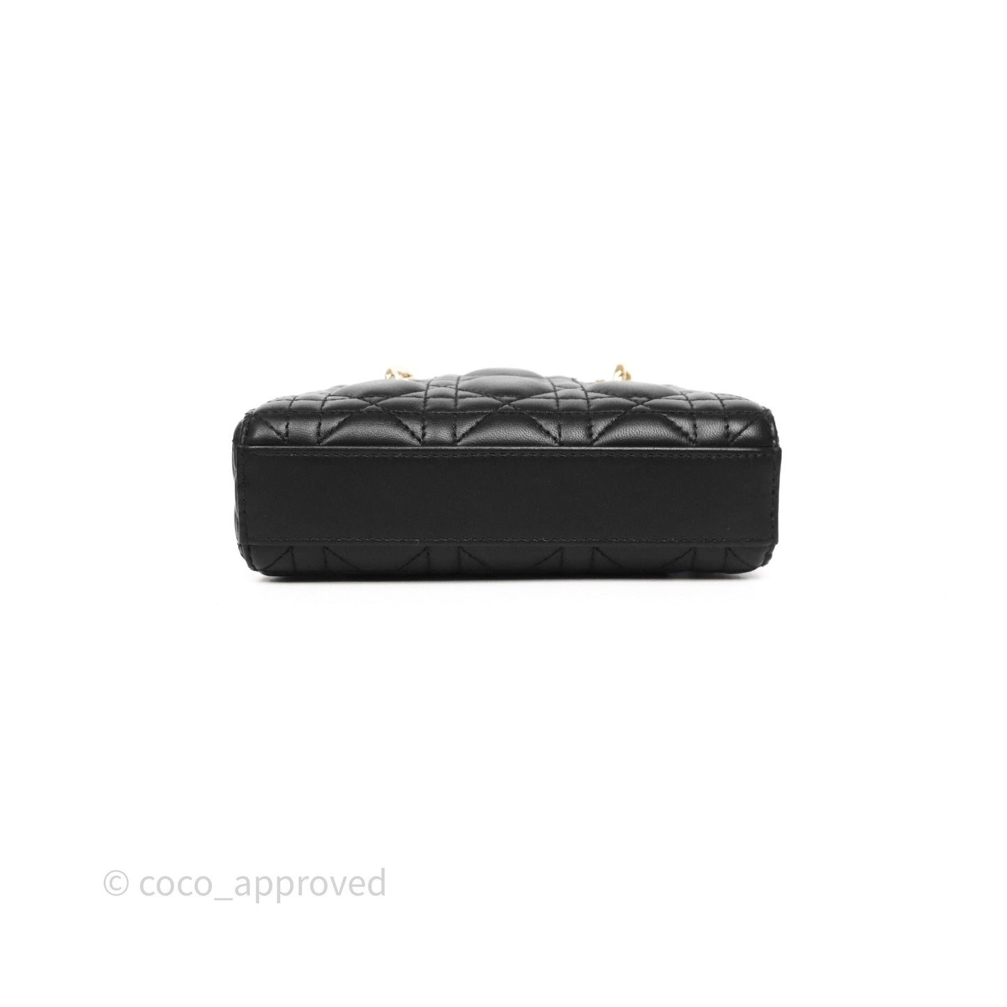 Christian Dior Lady D-Joy Micro Bag Antique Black Lambskin
