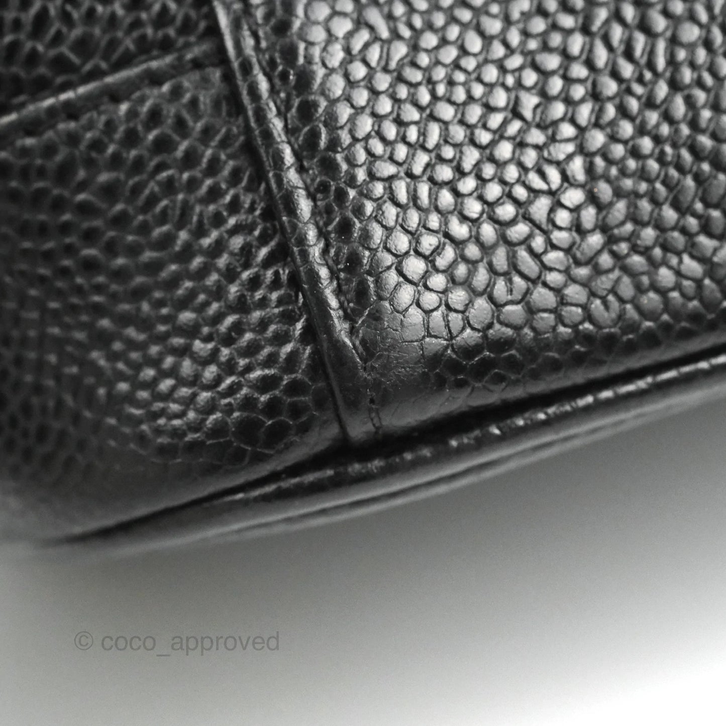 Chanel Vintage Vanity Case Black Caviar Gold Hardware