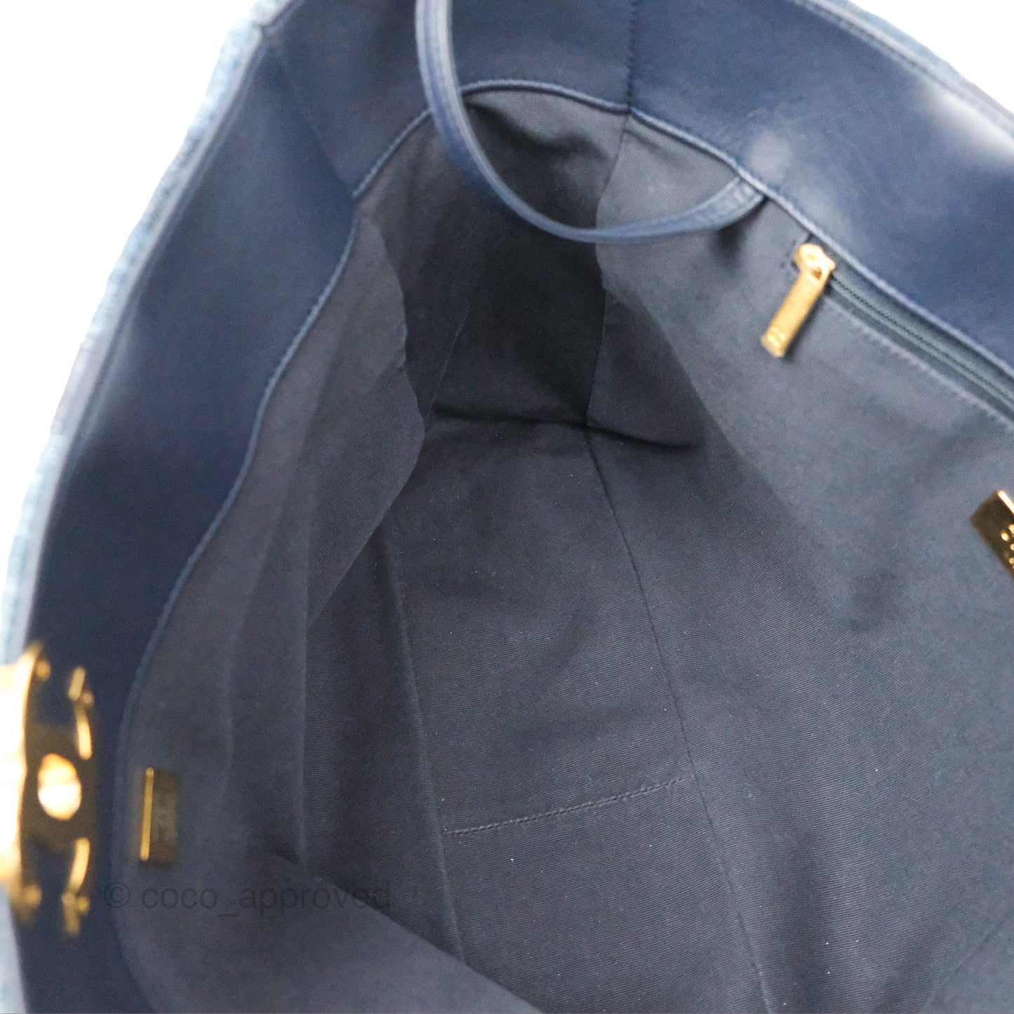 Chanel 19 Tote Quilted Denim Mixed Hardware 23C